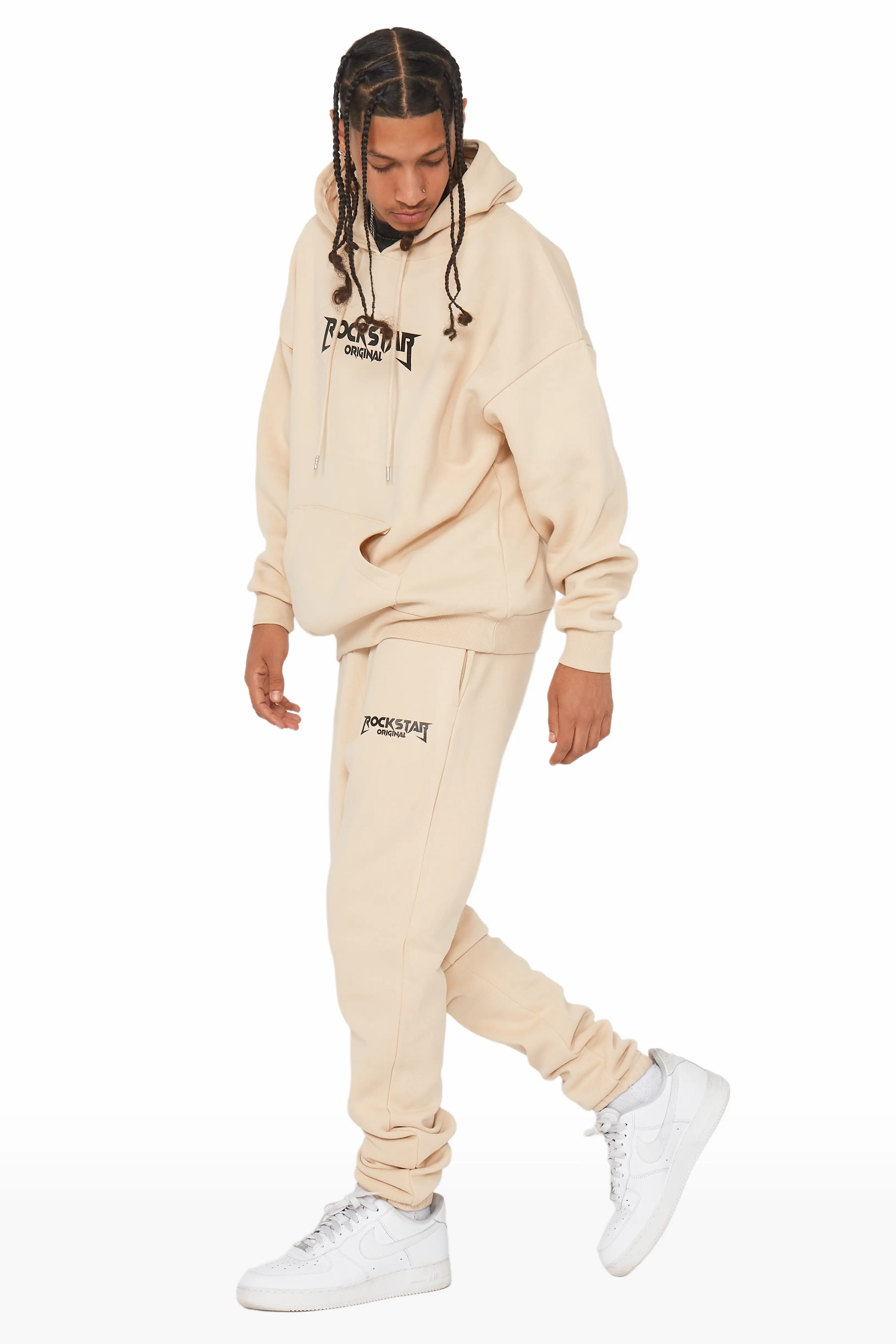 Anders Beige Relaxed Fit Track Set - Image 3