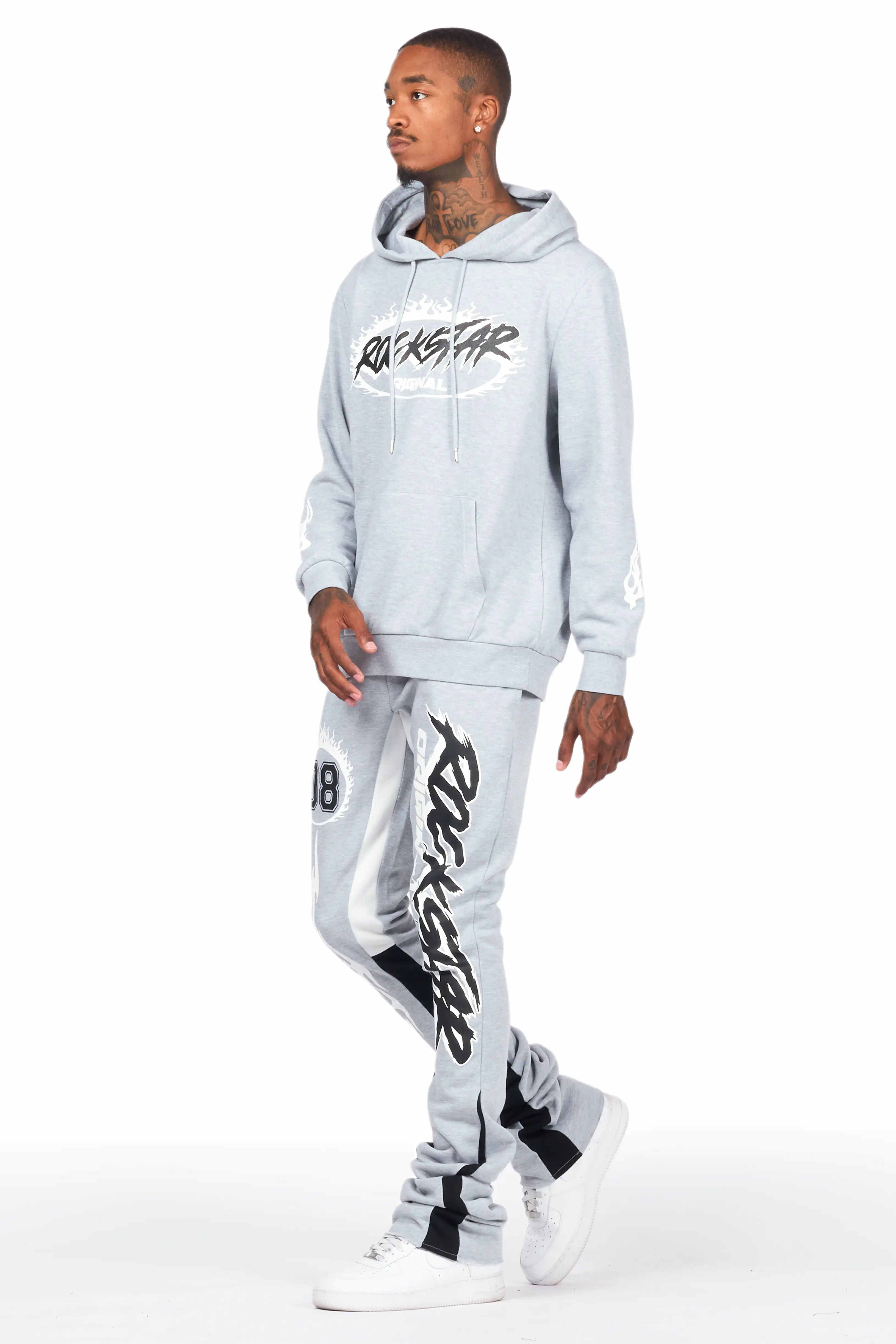 Draven Heather Grey Super Stacked Track Set - Image 5