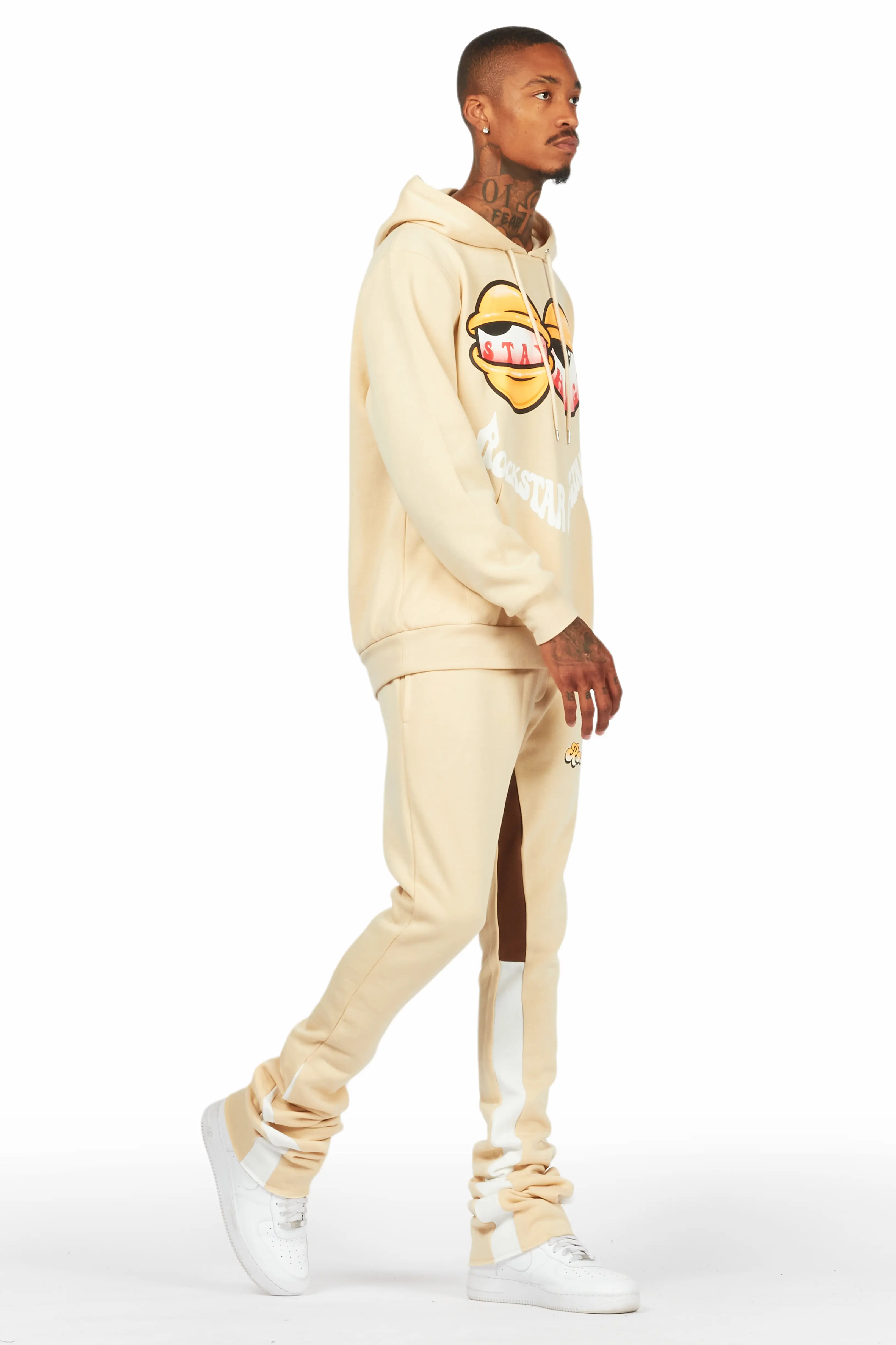 Highya Beige Super Stacked Flare Track Set - Image 6