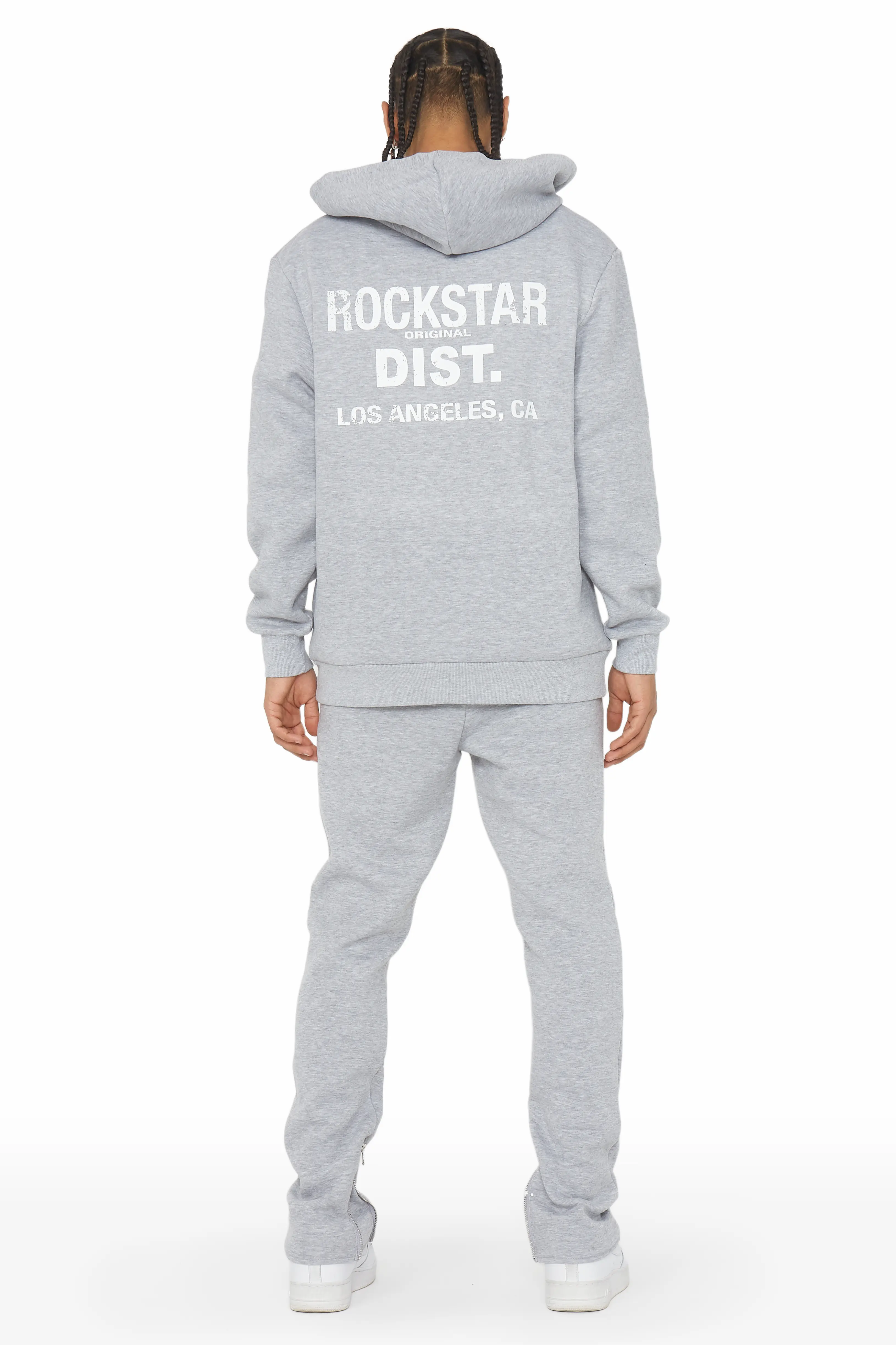 Reece Heather Grey  Slim Fit Track Set - Image 5