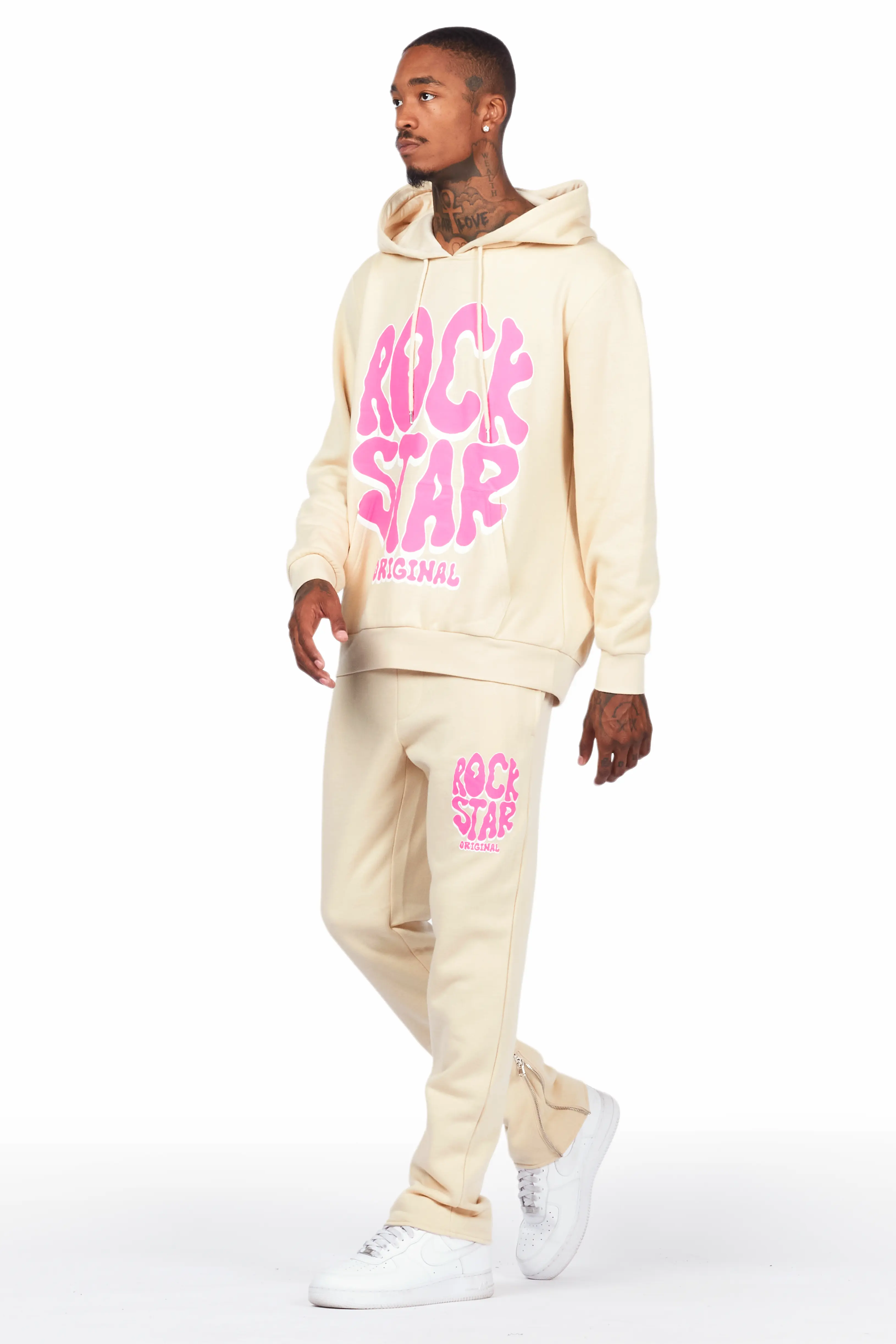 Warblen Beige Slim Fit Track Set - Image 5