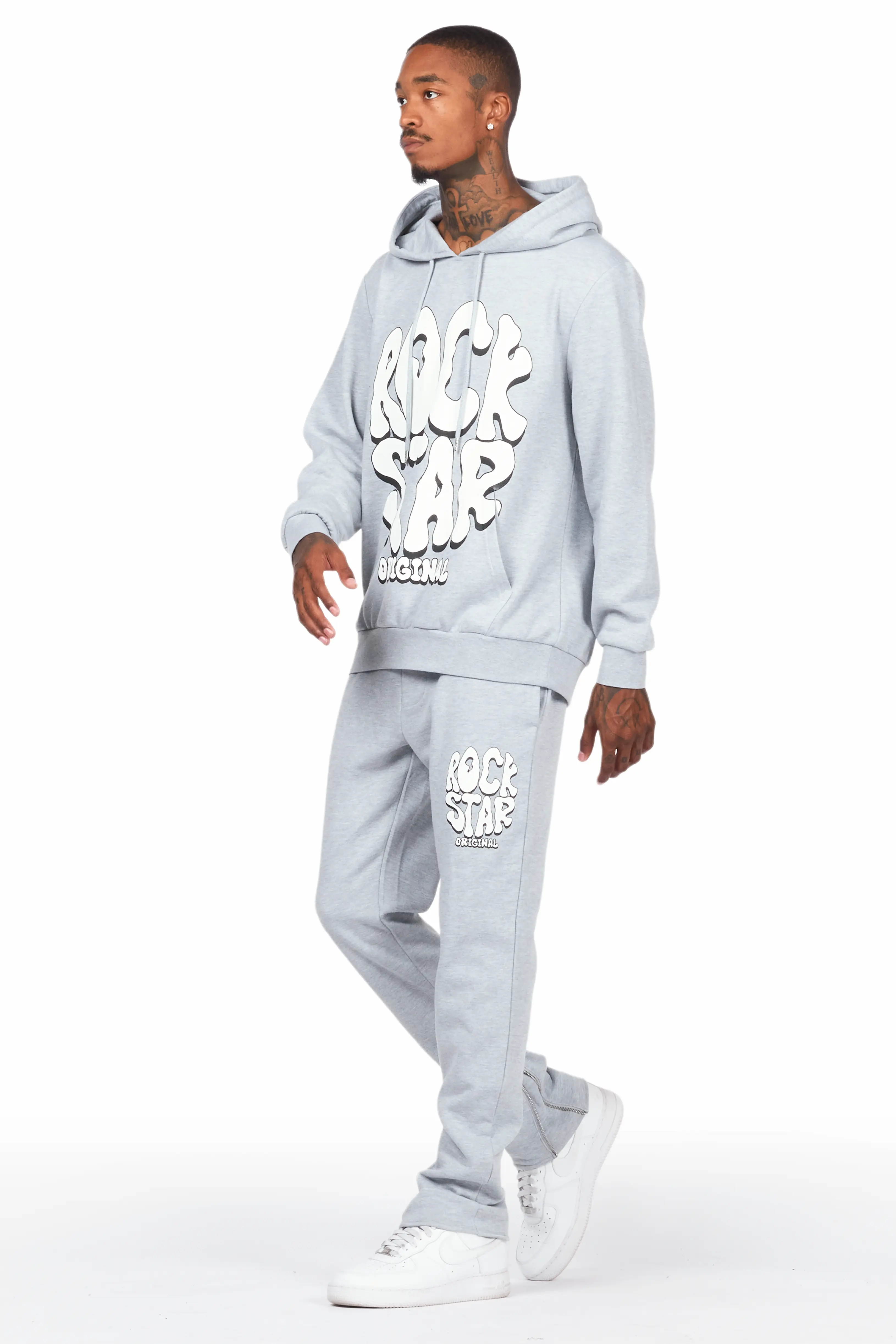 Warblen Grey Slim Fit Track Set - Image 5