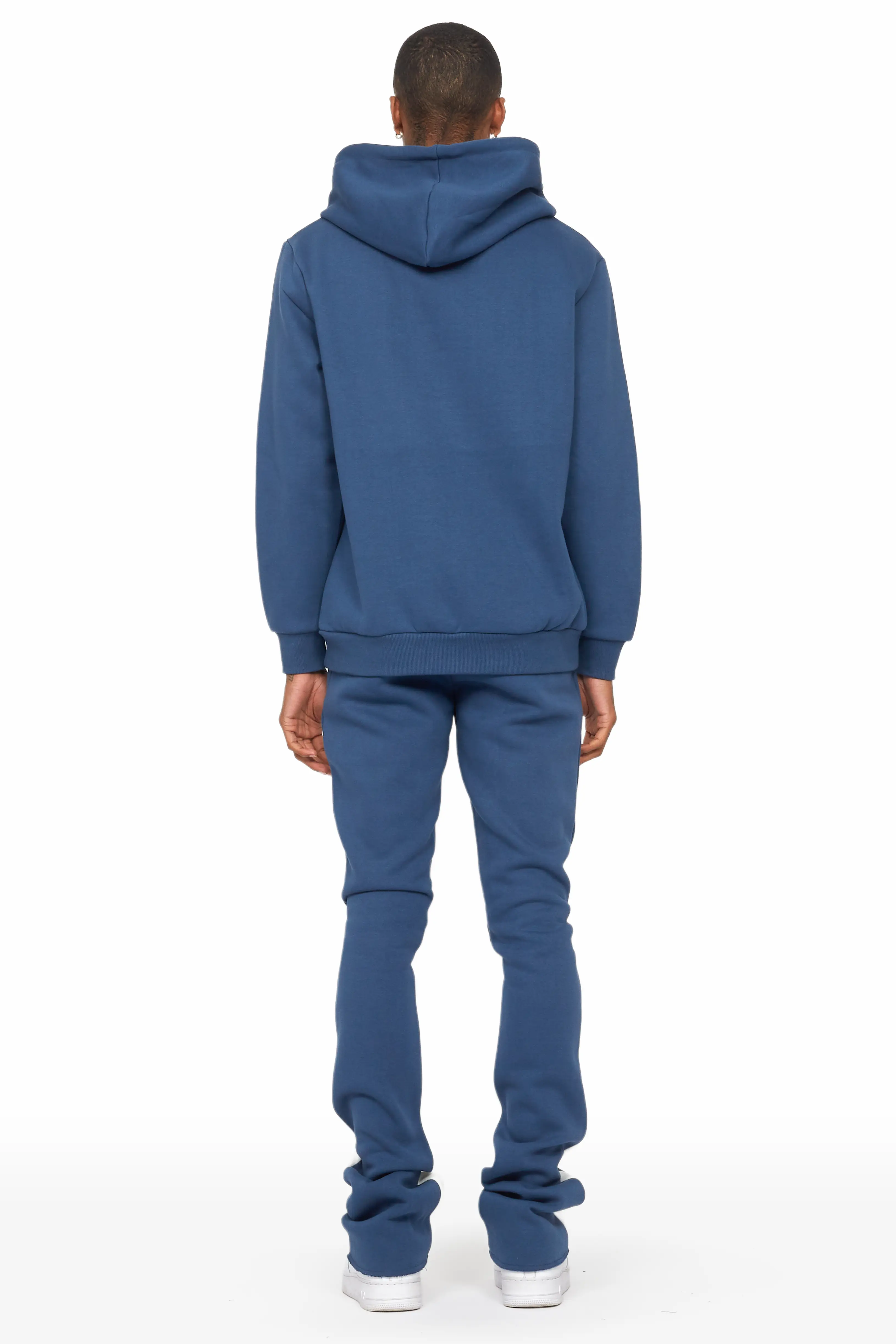 Tidus Navy Hoodie/Stacked Flare Track Pant Set - Image 5