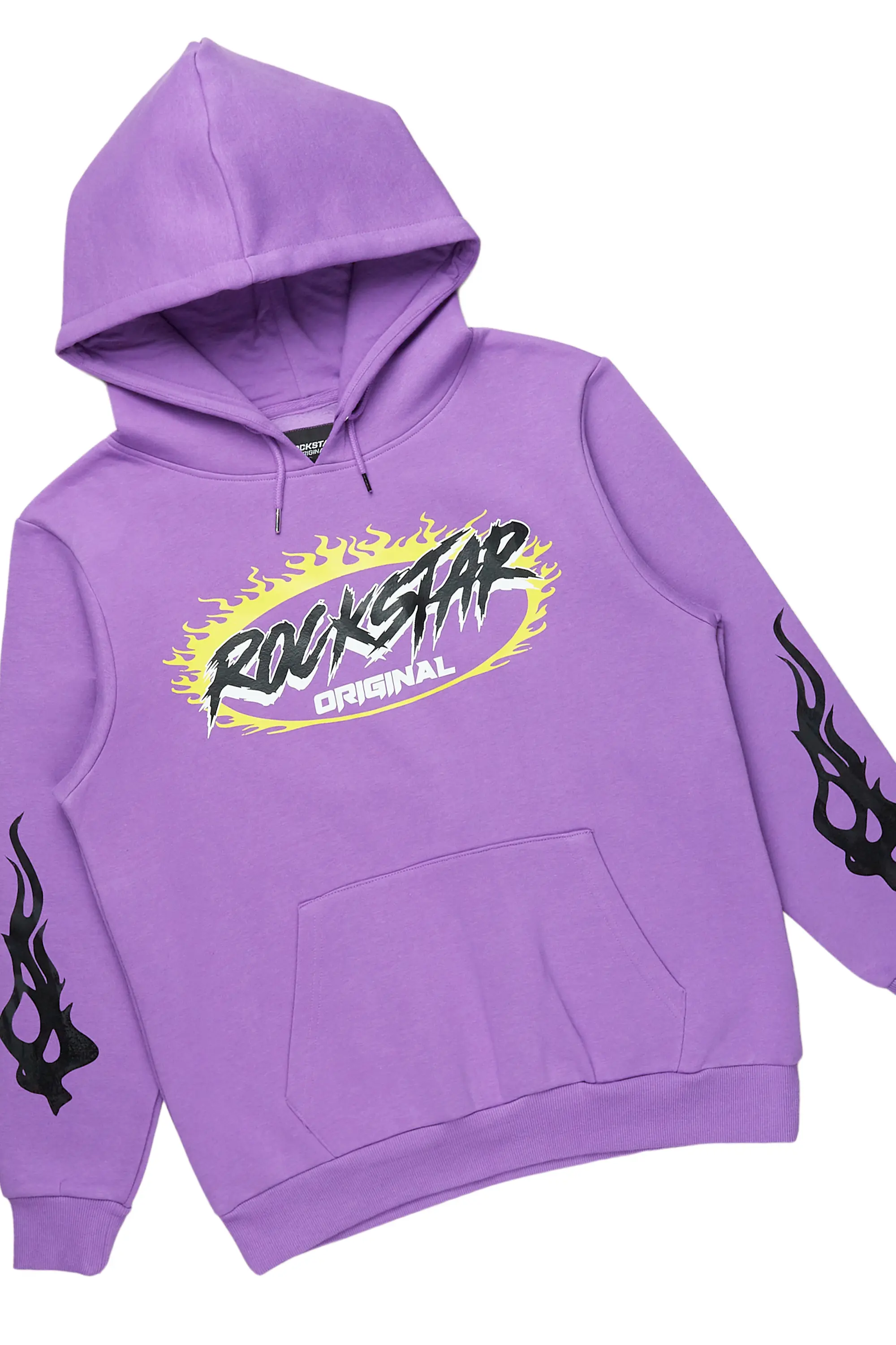 Draven Purple Hoodie/Stacked Flare Track Pant Set - Image 7