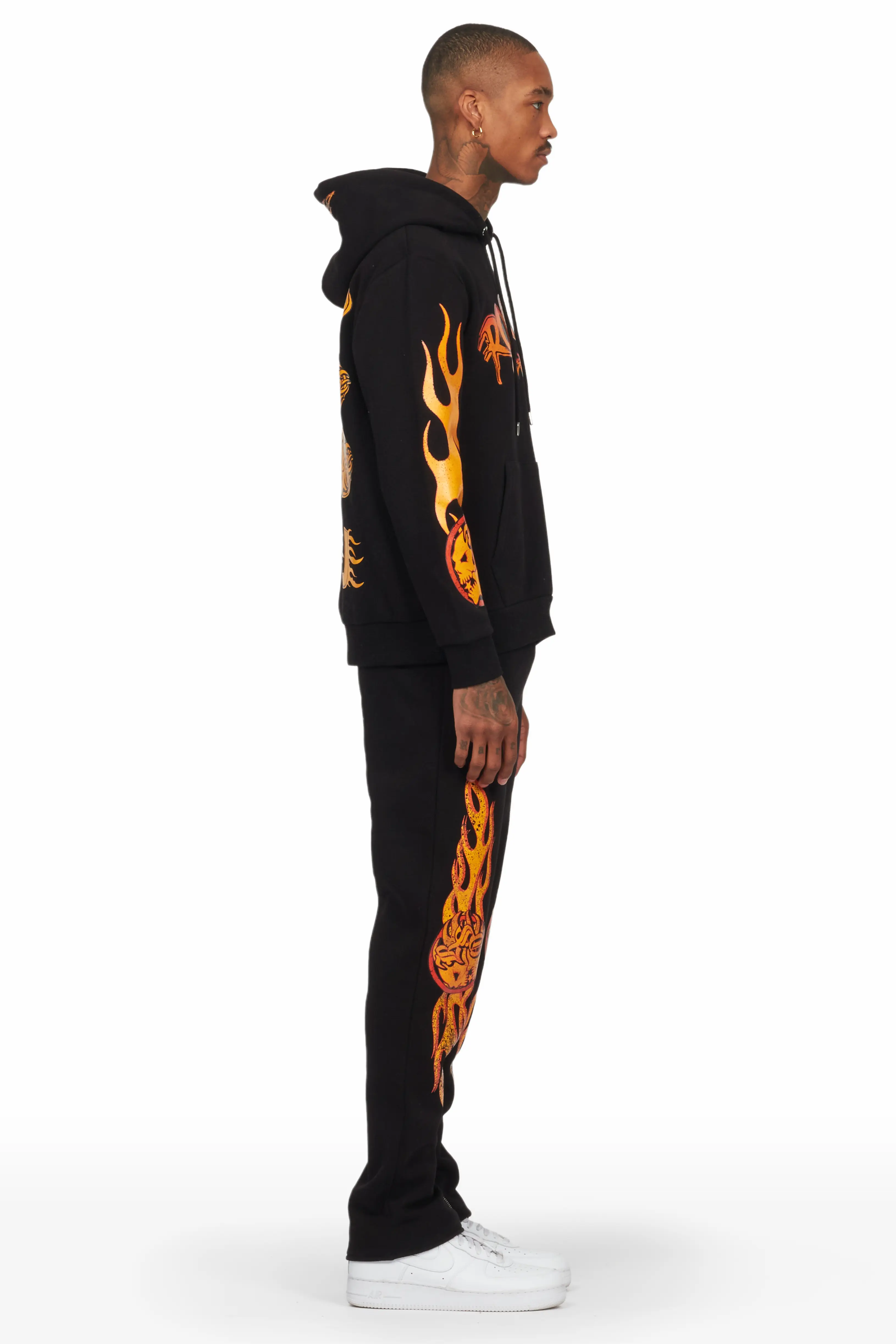 Iheartu Black Slim Fit Track Set - Image 5
