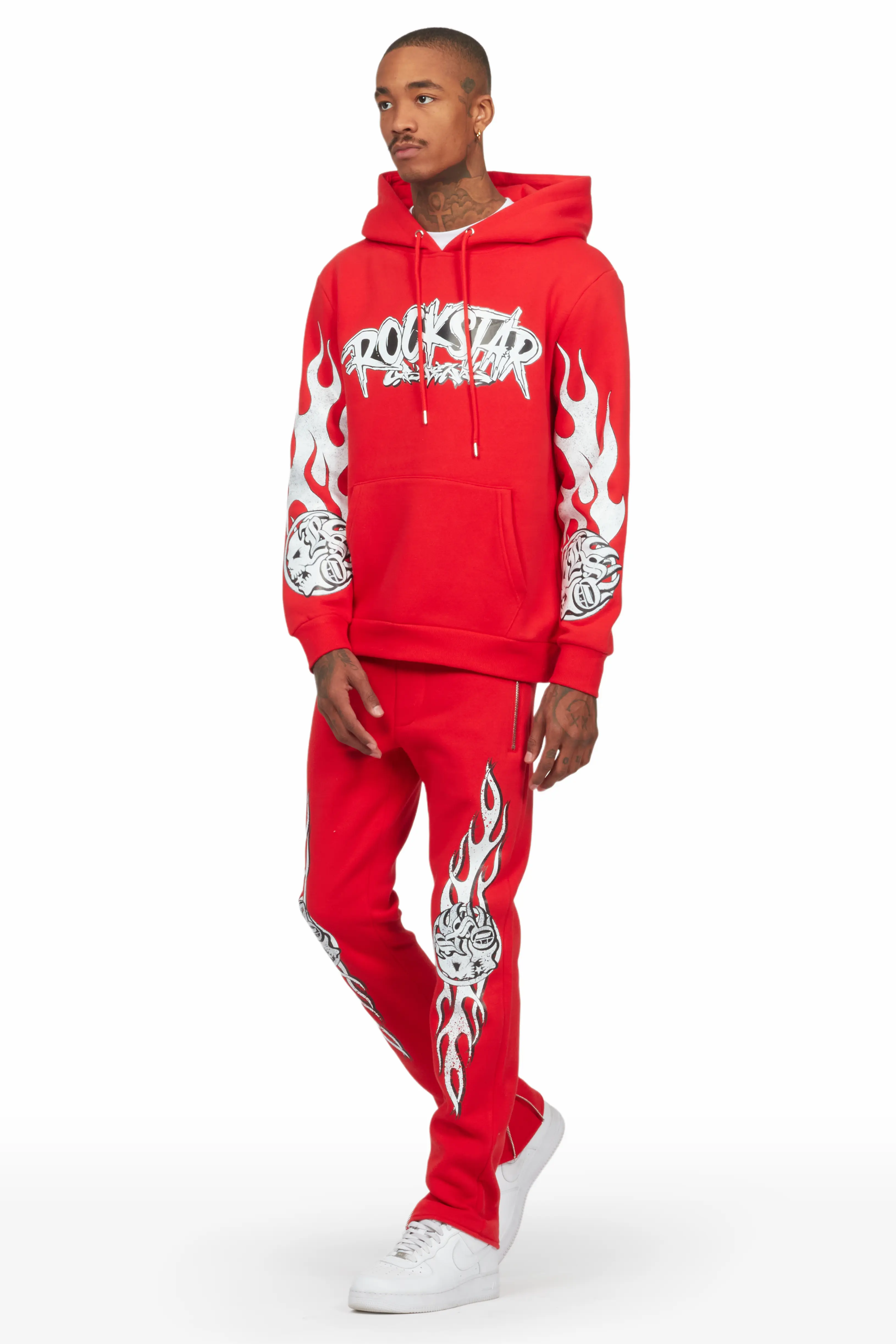 Iheartu Red Slim Fit Track Set - Image 2