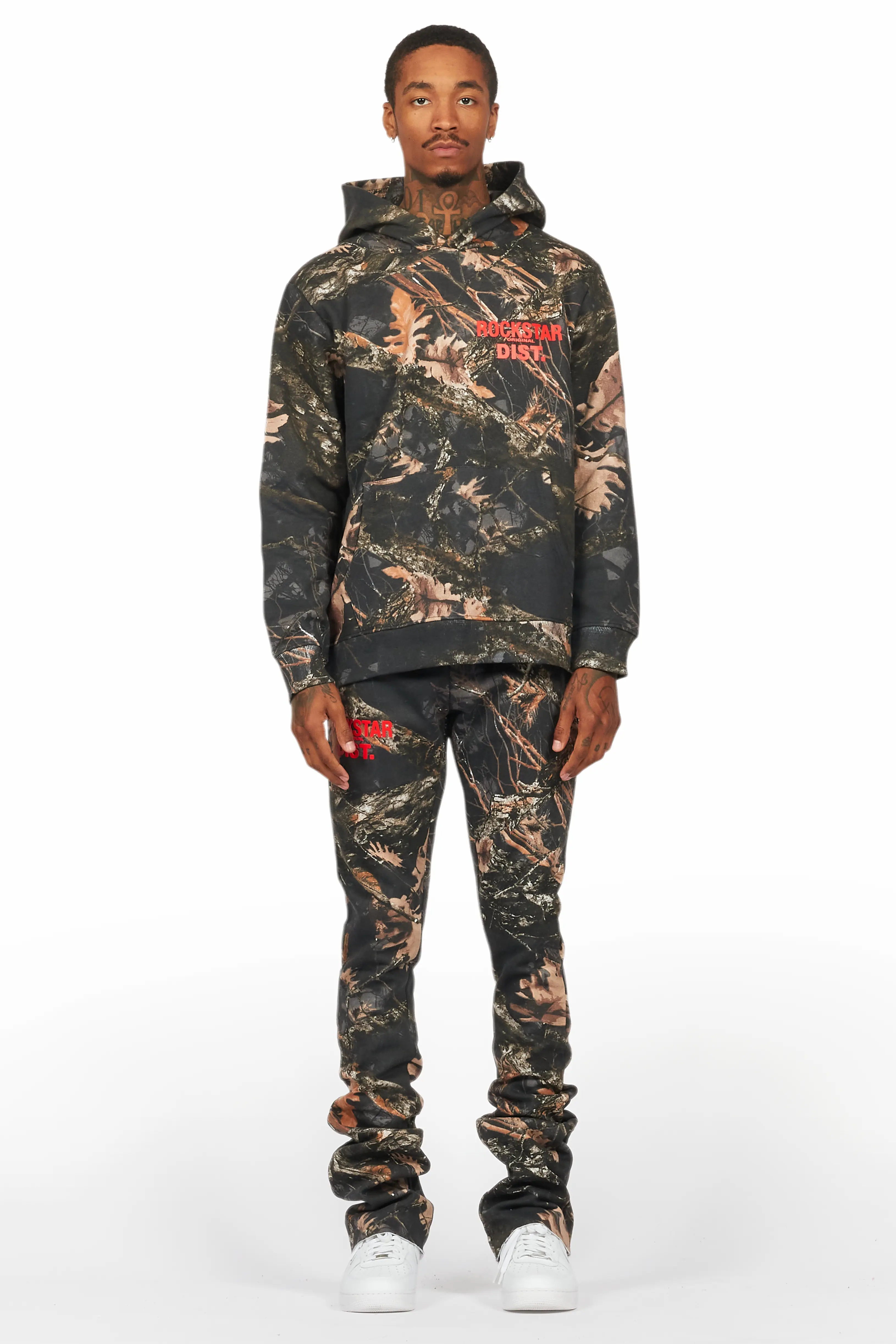 Tabby Black Graphic Stacked Flare Track Set - Image 2