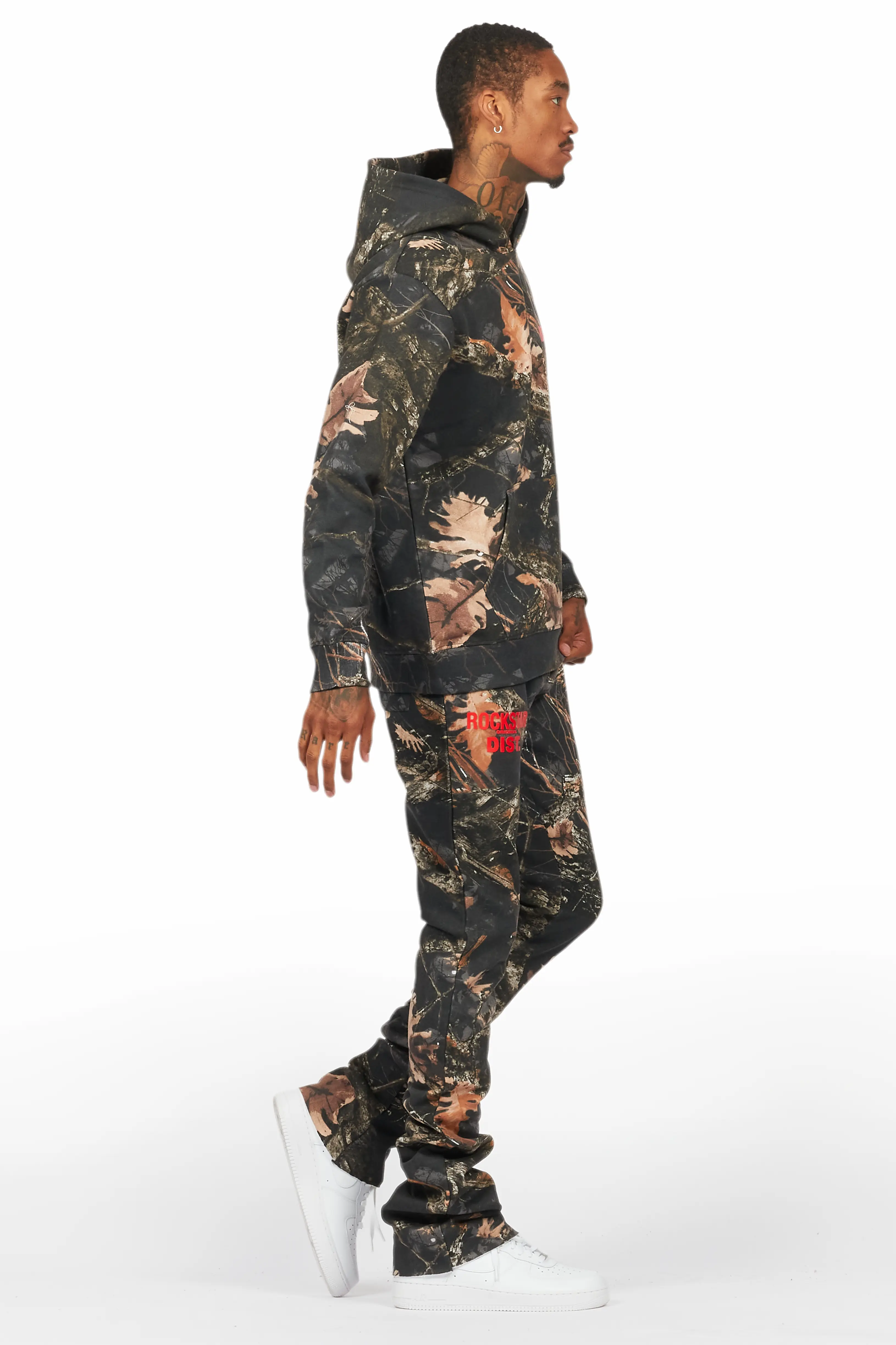 Tabby Black Graphic Stacked Flare Track Set - Image 3