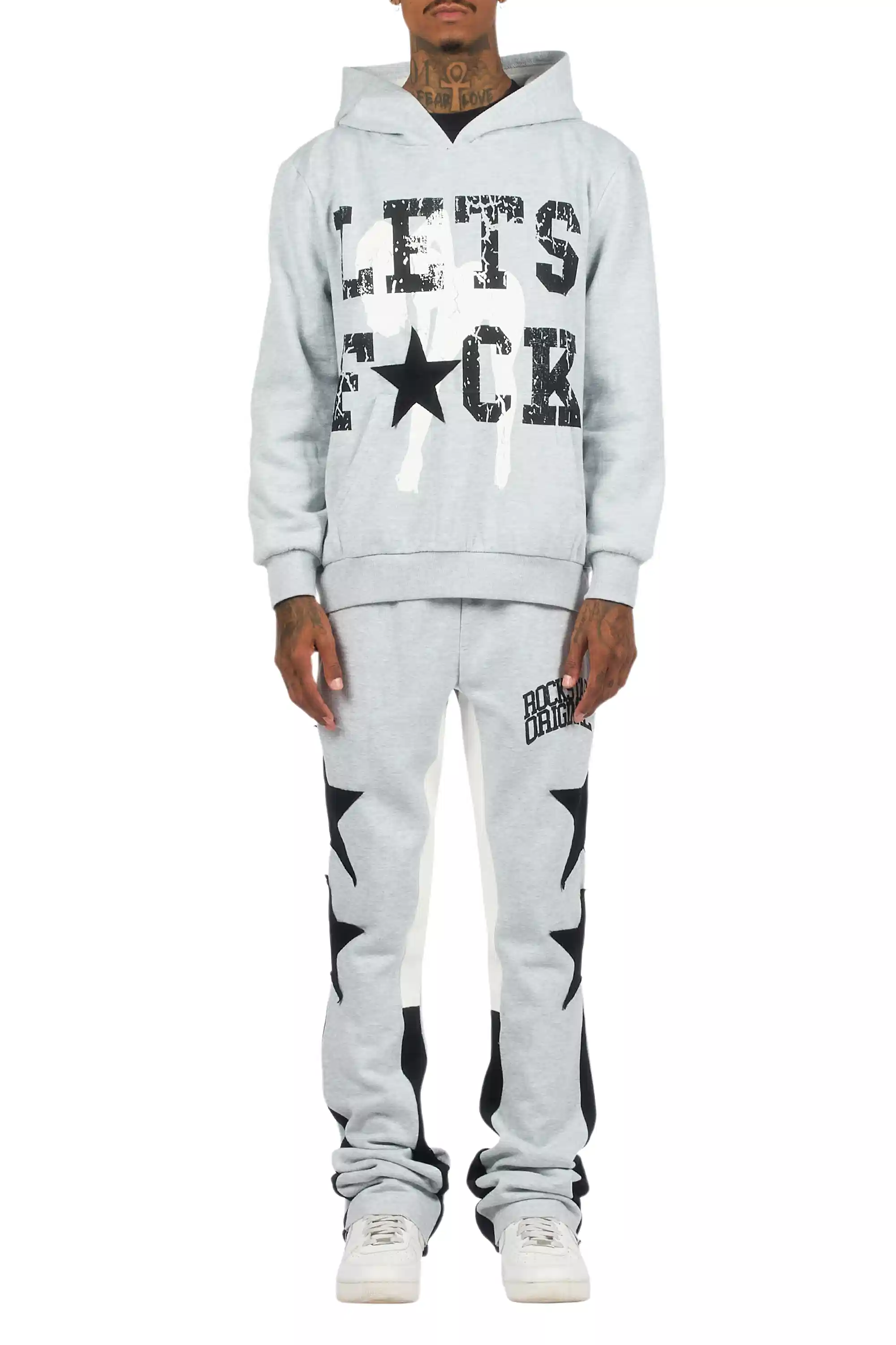 Pacino Heather Grey Stacked Track Set - Image 10