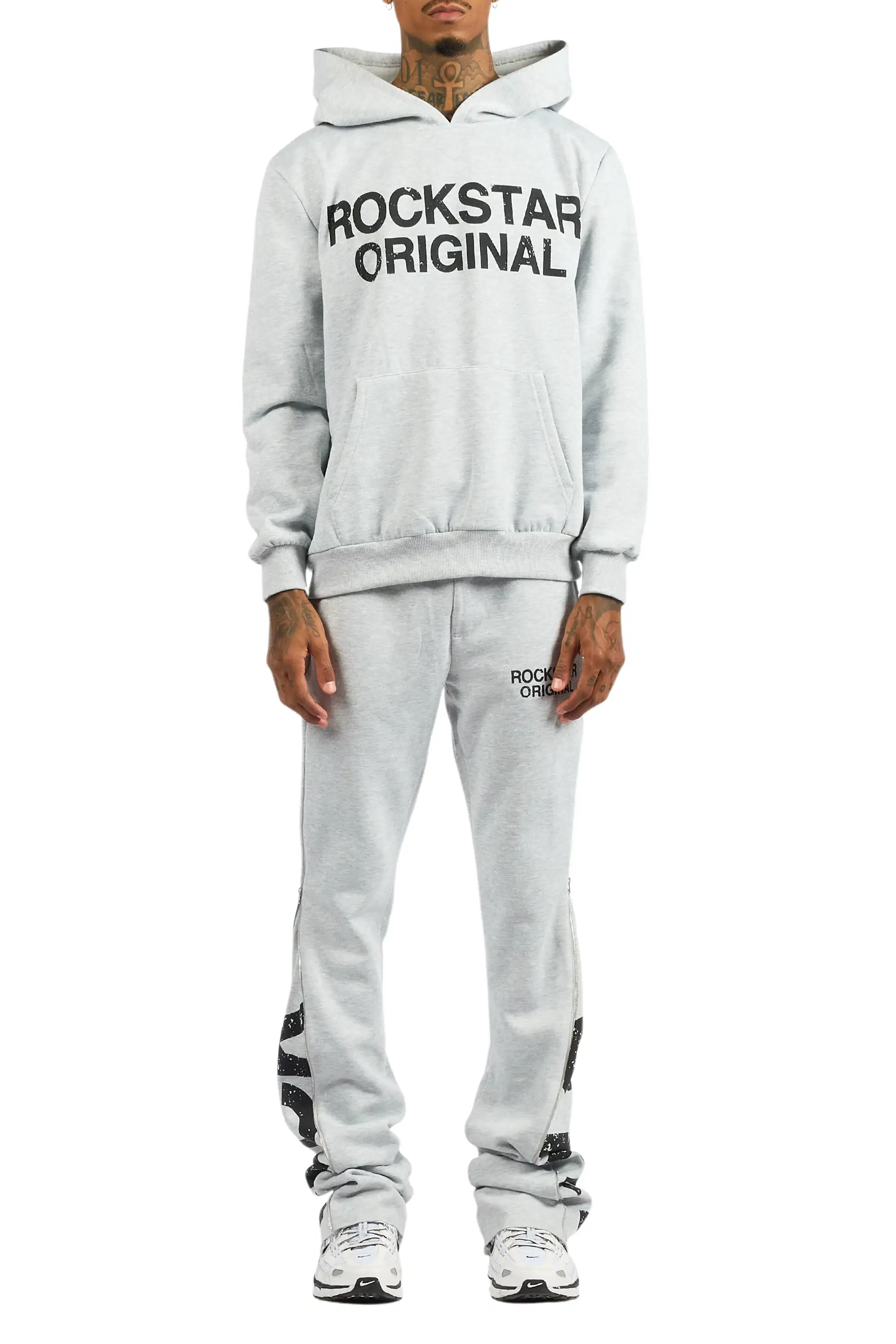 Deniska Heather Grey Stacked Track Set - Image 10