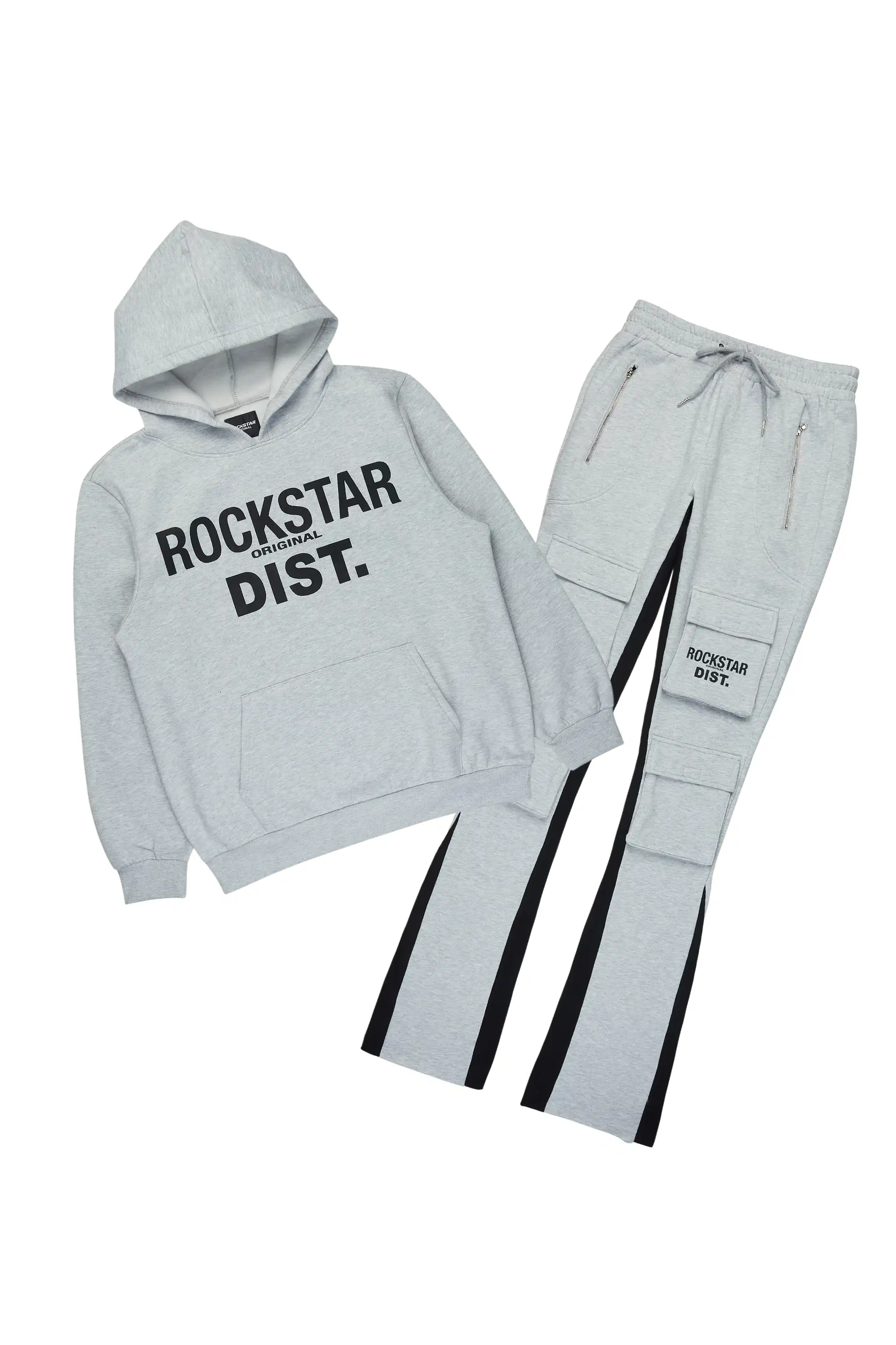 Antoon Heather Grey Stacked Track Set