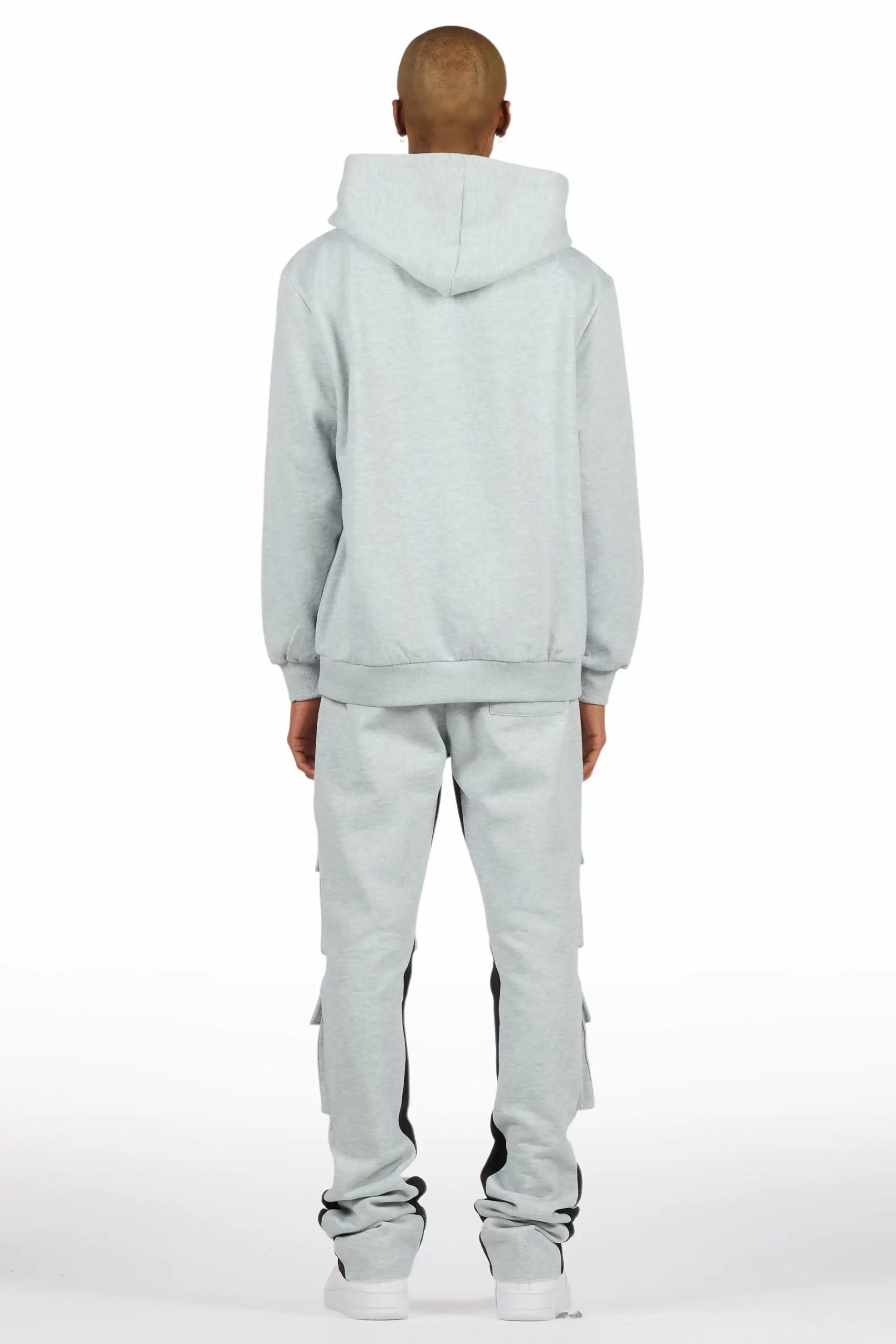 Antoon Heather Grey Stacked Track Set - Image 4
