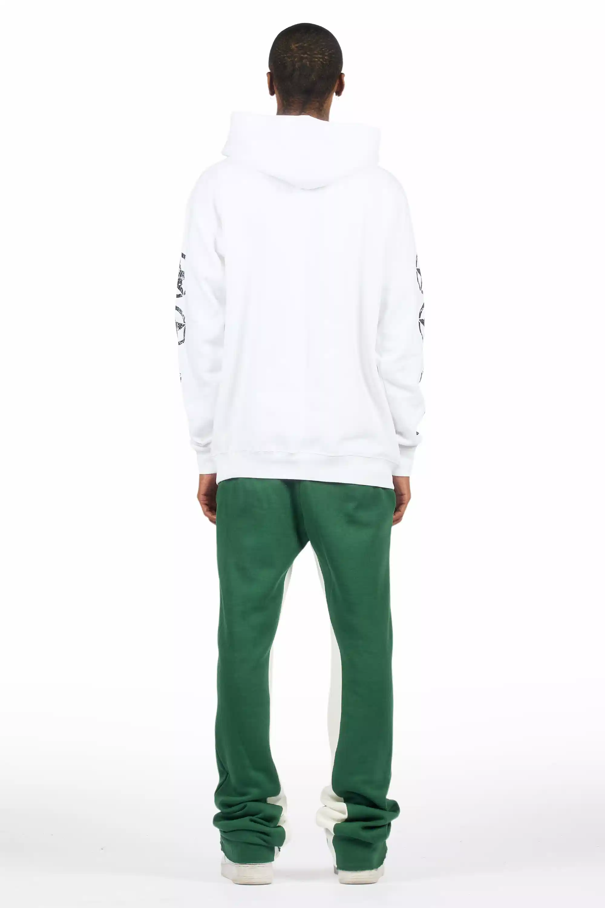 Wizzurd White/Green Hoodie Stacked Track Set - Image 5
