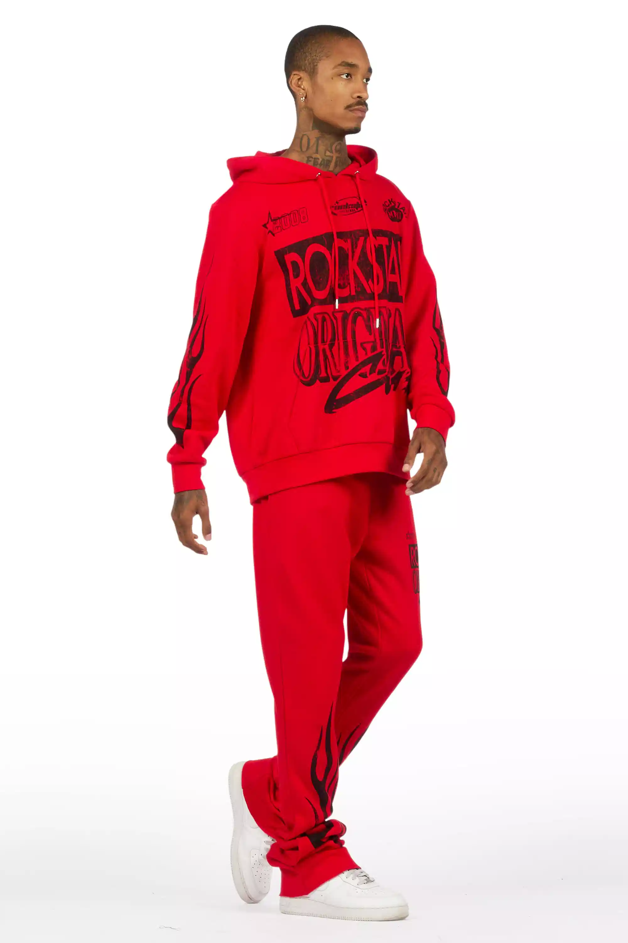 Rylok Red/Black Hoodie Stacked Track Set - Image 4