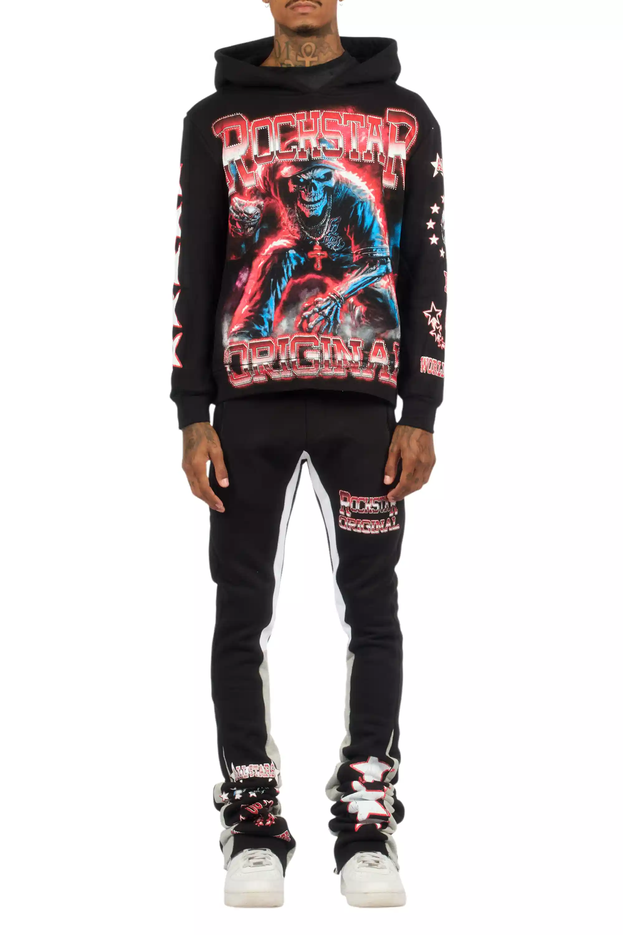 Marxe Black/Red Hoodie/Super Stacked Track Set - Image 10