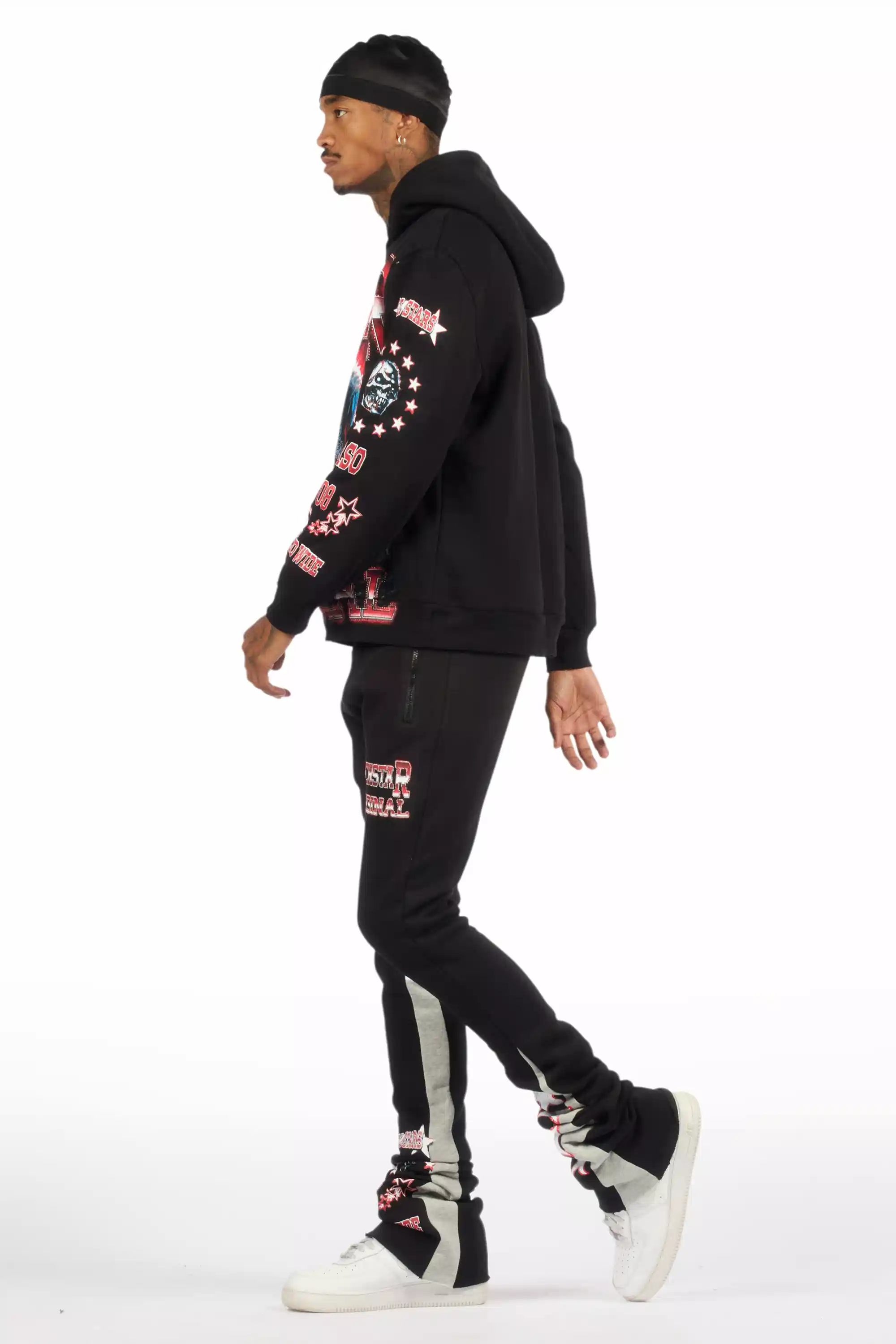 Marxe Black/Red Hoodie/Super Stacked Track Set - Image 7