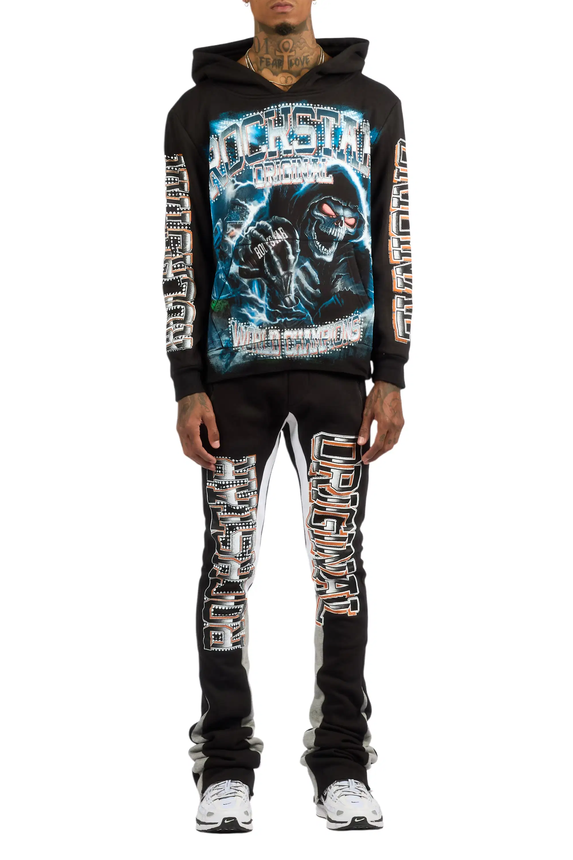 Kross Black/Multi Hoodie/Super Stacked Track Set - Image 8