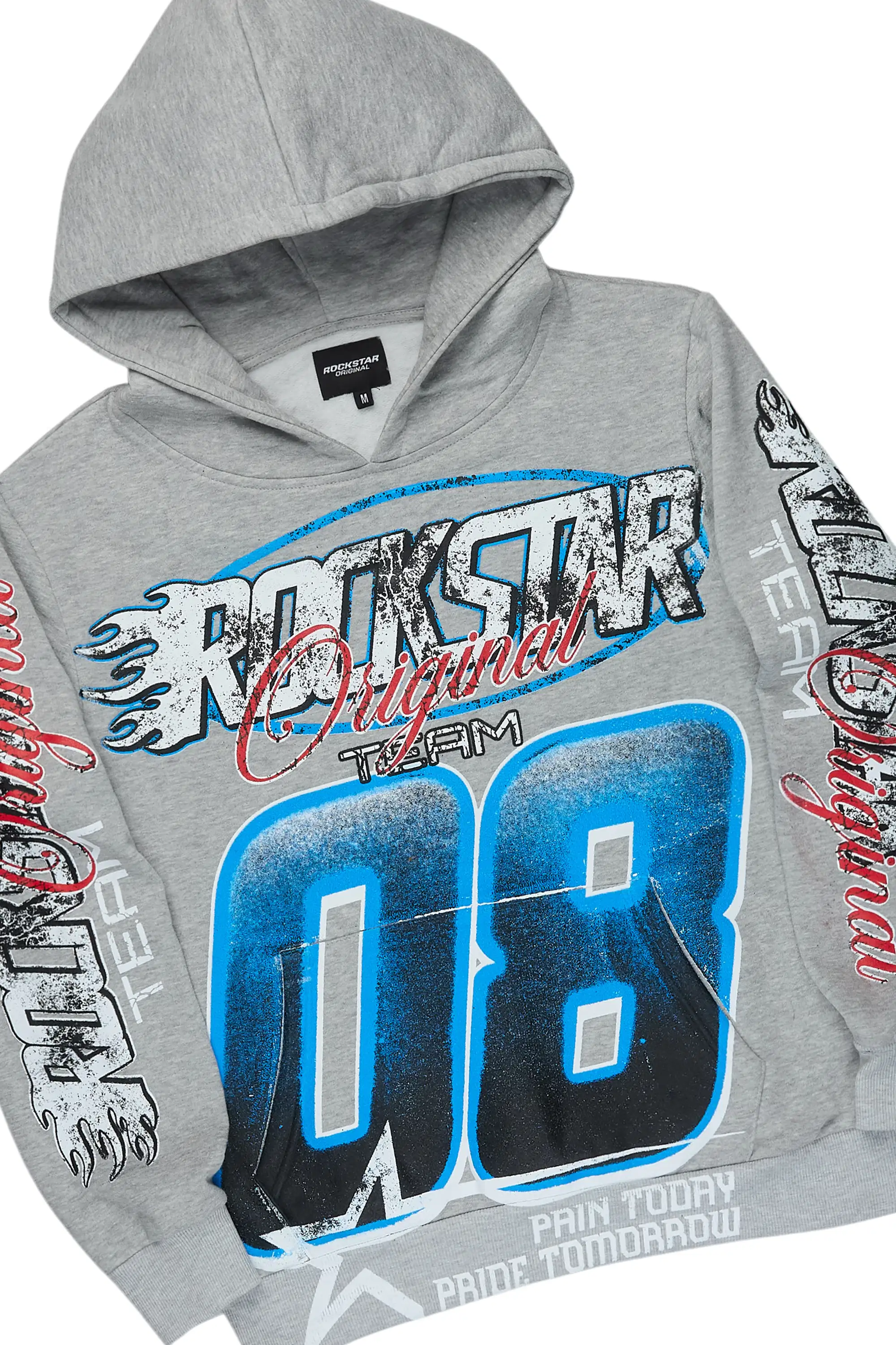 Ryker Heather Grey/Blue Hoodie/Super Stacked Track Set - Image 6