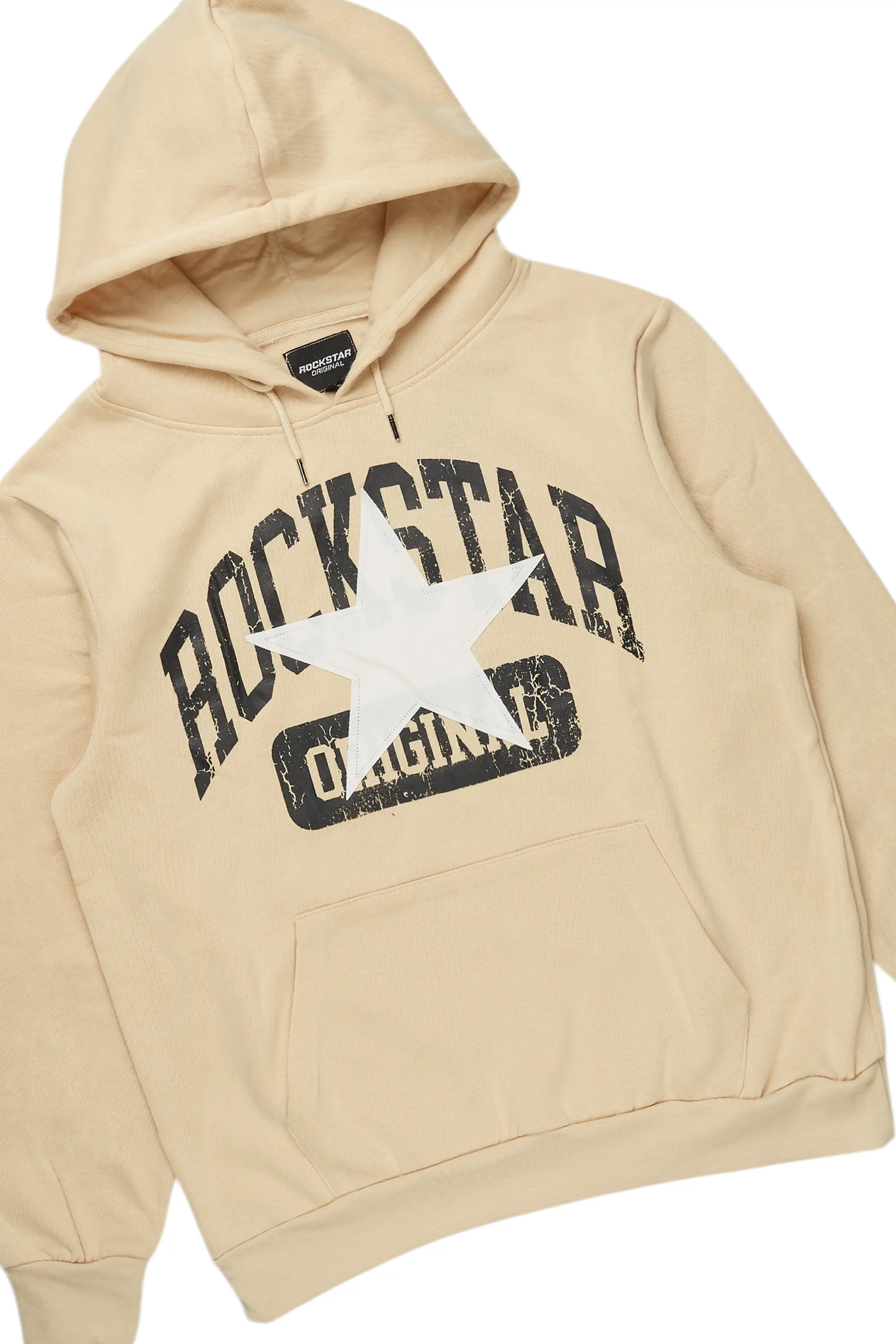 Mallor Beige Baggy Stacked Hoodie Track Set - Image 2