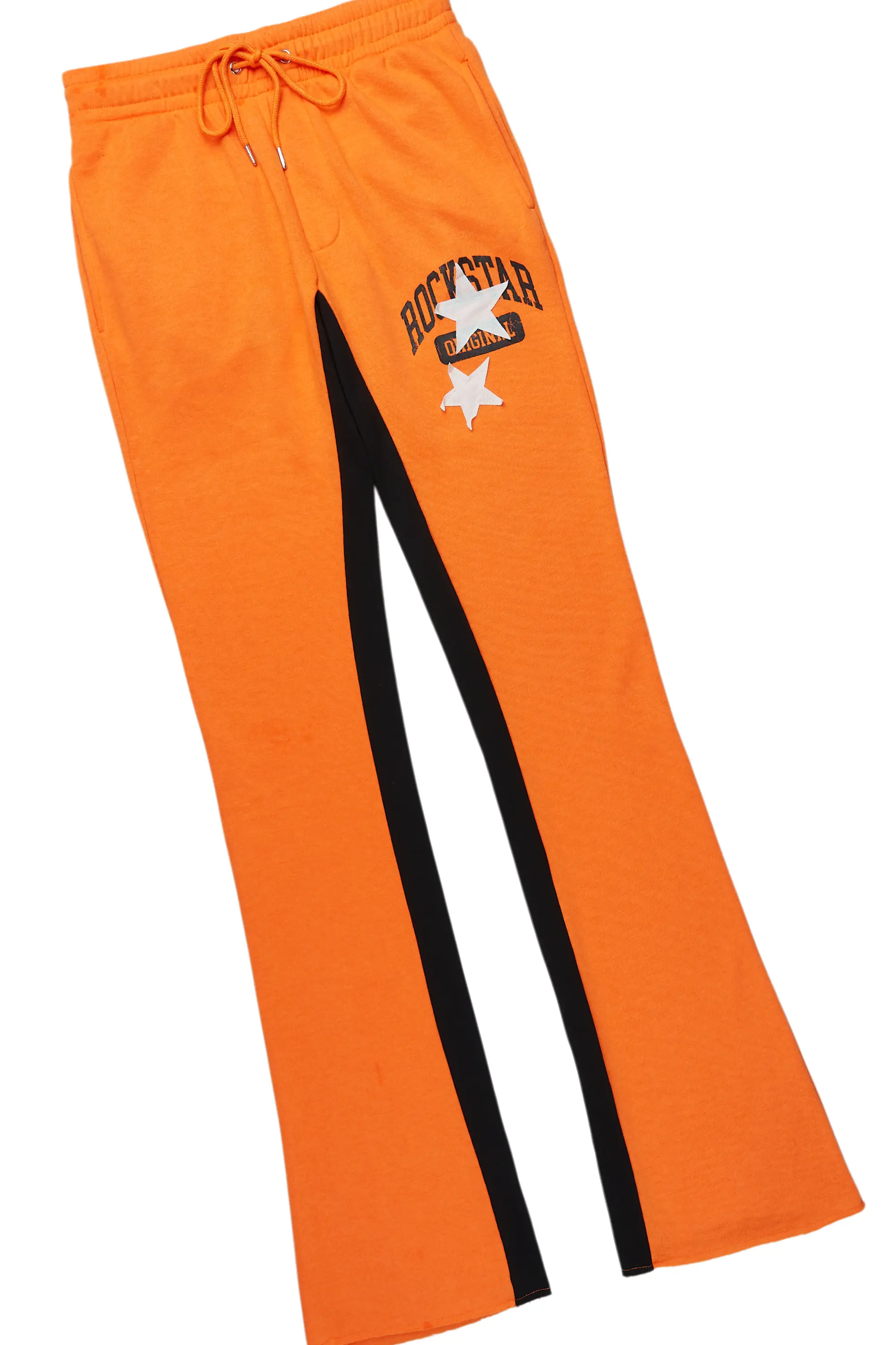 Mallor Orange Baggy Stacked Hoodie Track Set - Image 8