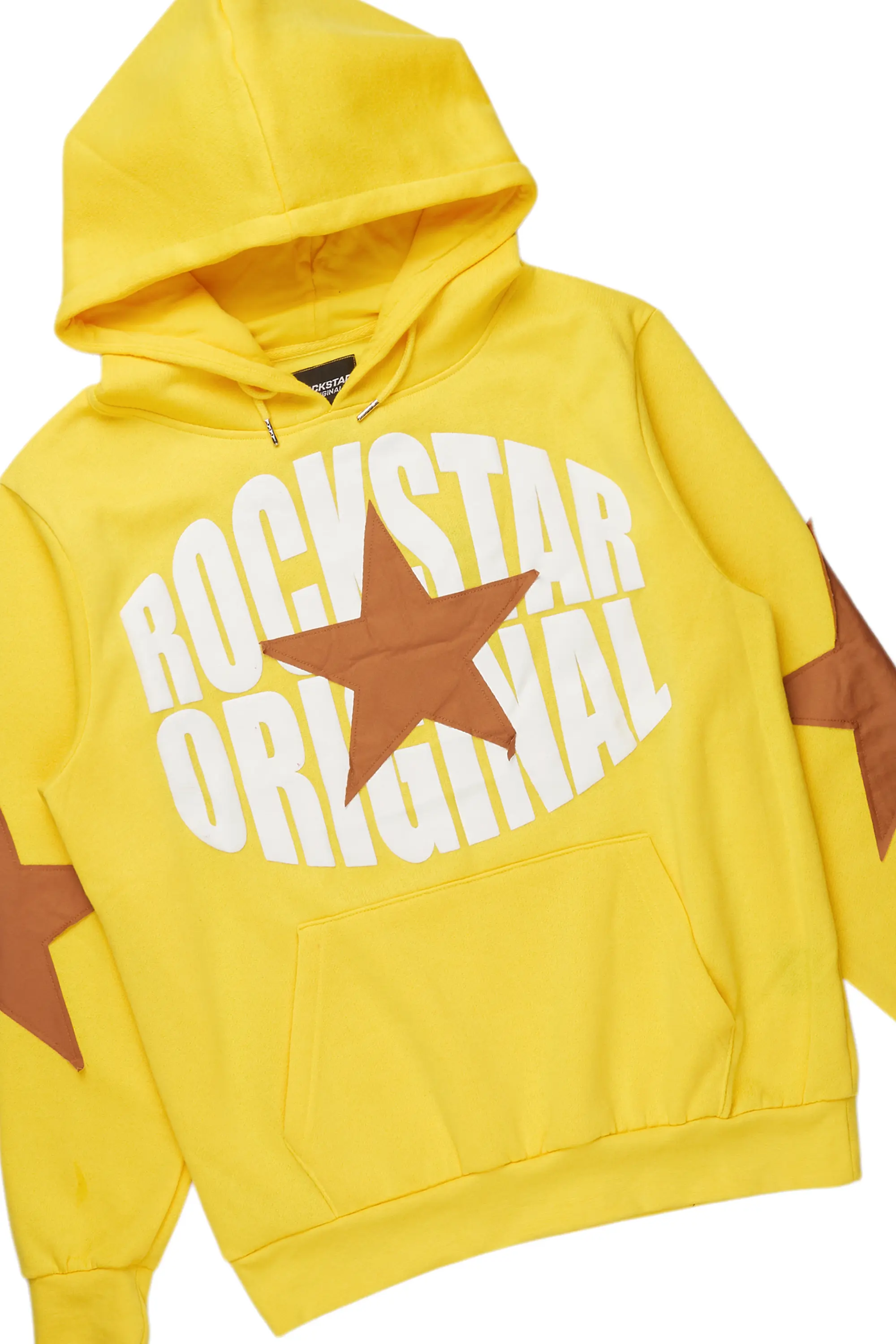 States Yellow Baggy Stacked Hoodie Track Set - Image 8