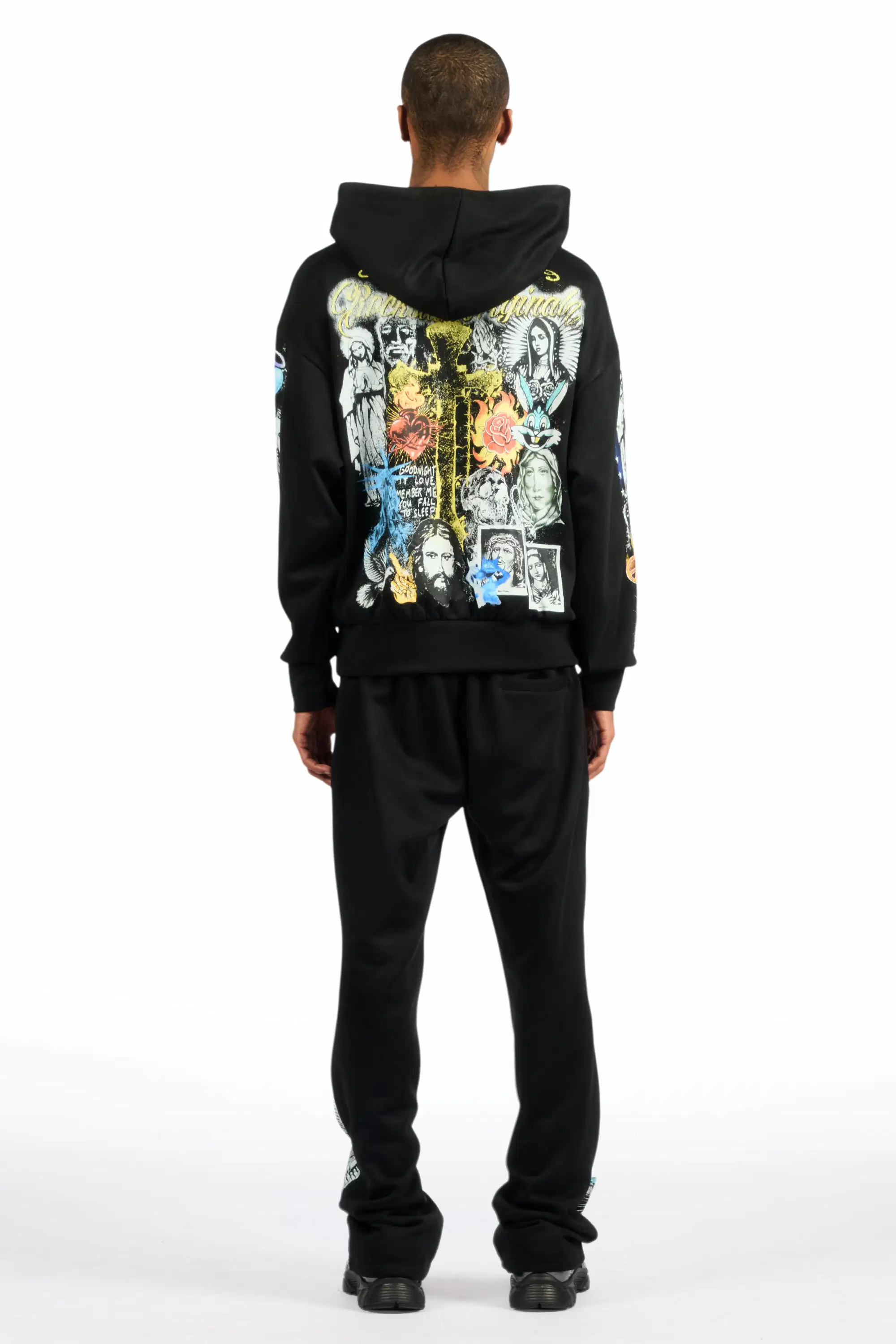 Diyos Black Hoodie/Baggy Pant Track Set - Image 3