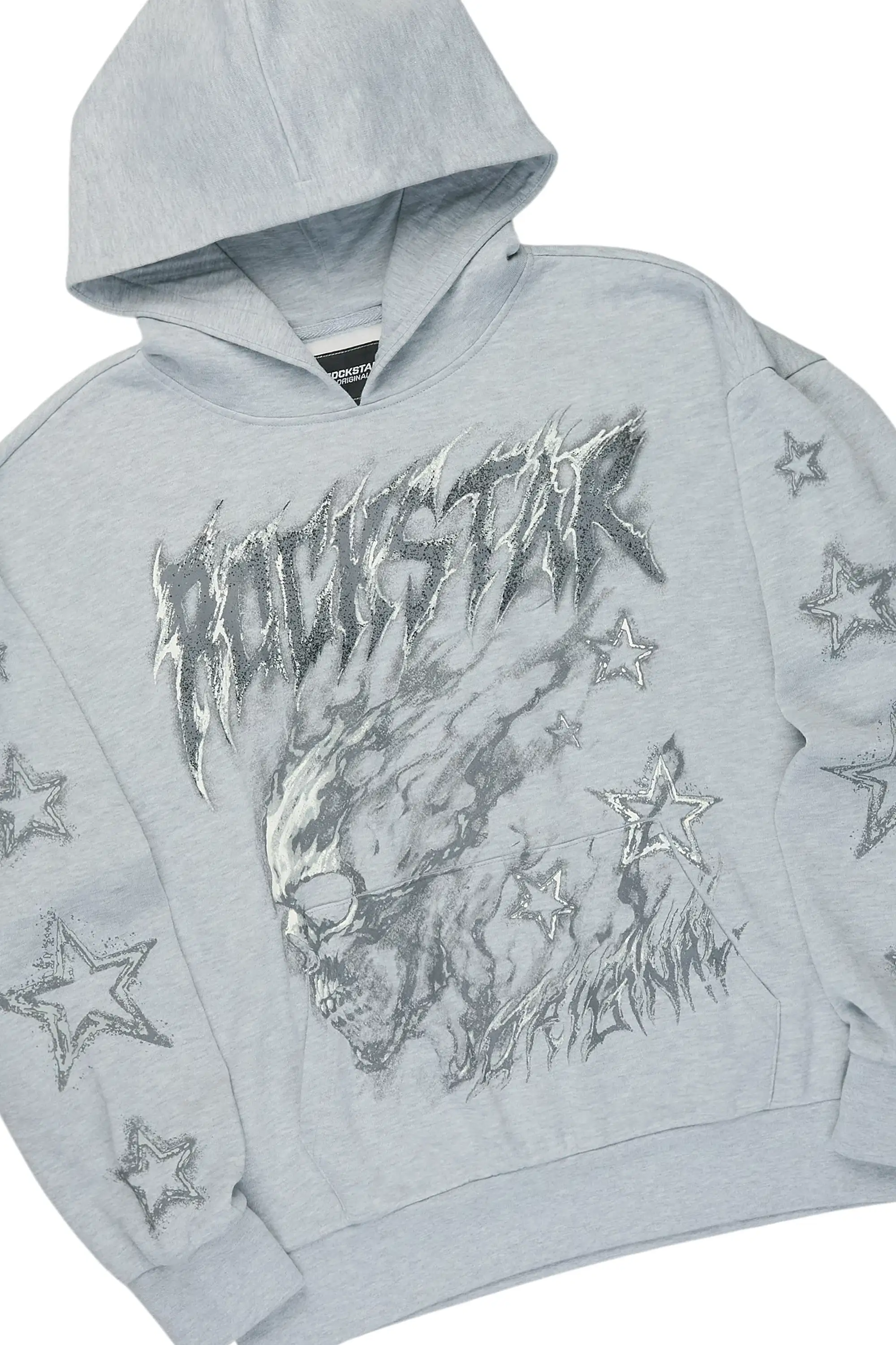 Jantra Heather Grey Hoodie/Baggy Pant Track Set - Image 8