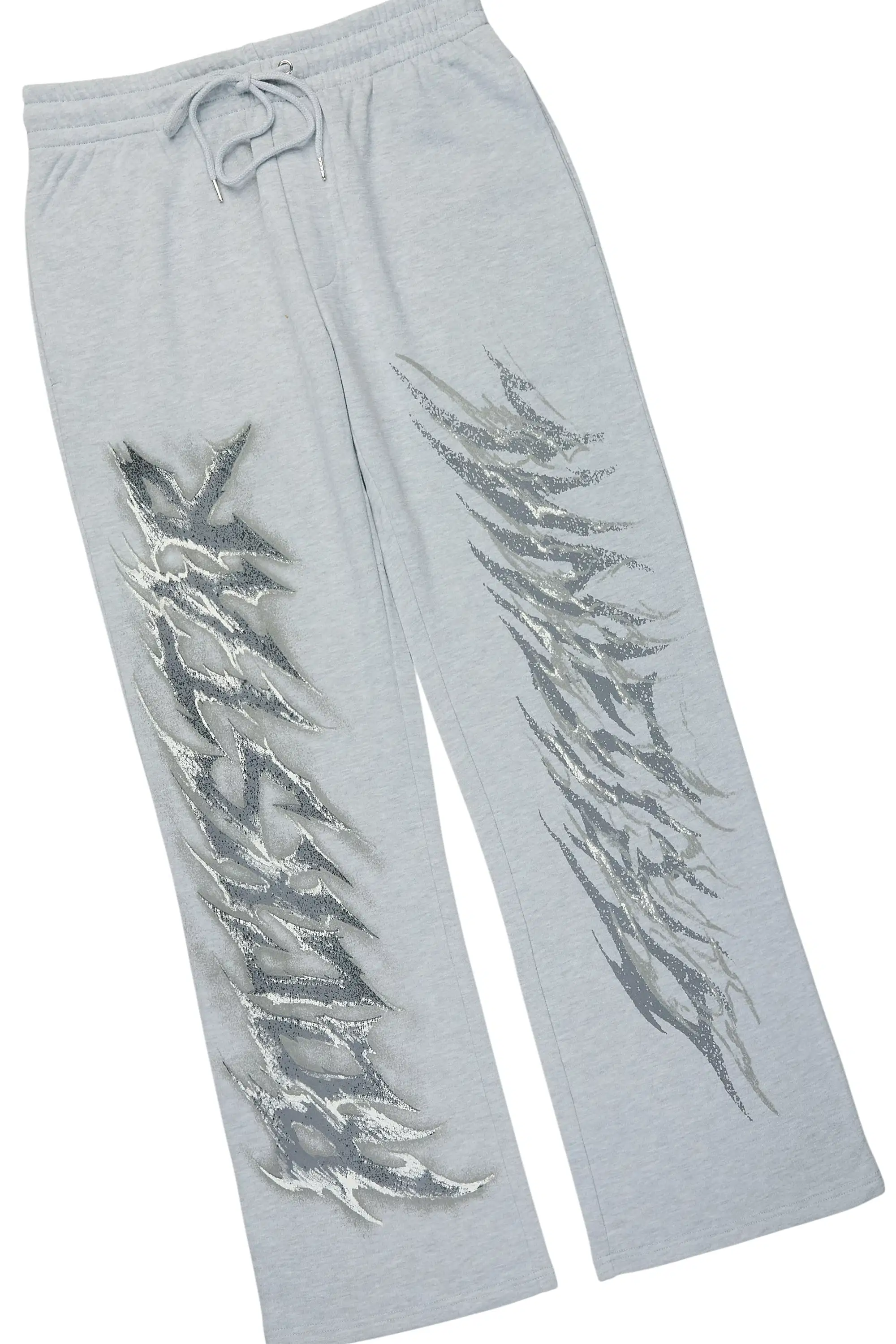 Jantra Heather Grey Hoodie/Baggy Pant Track Set - Image 9