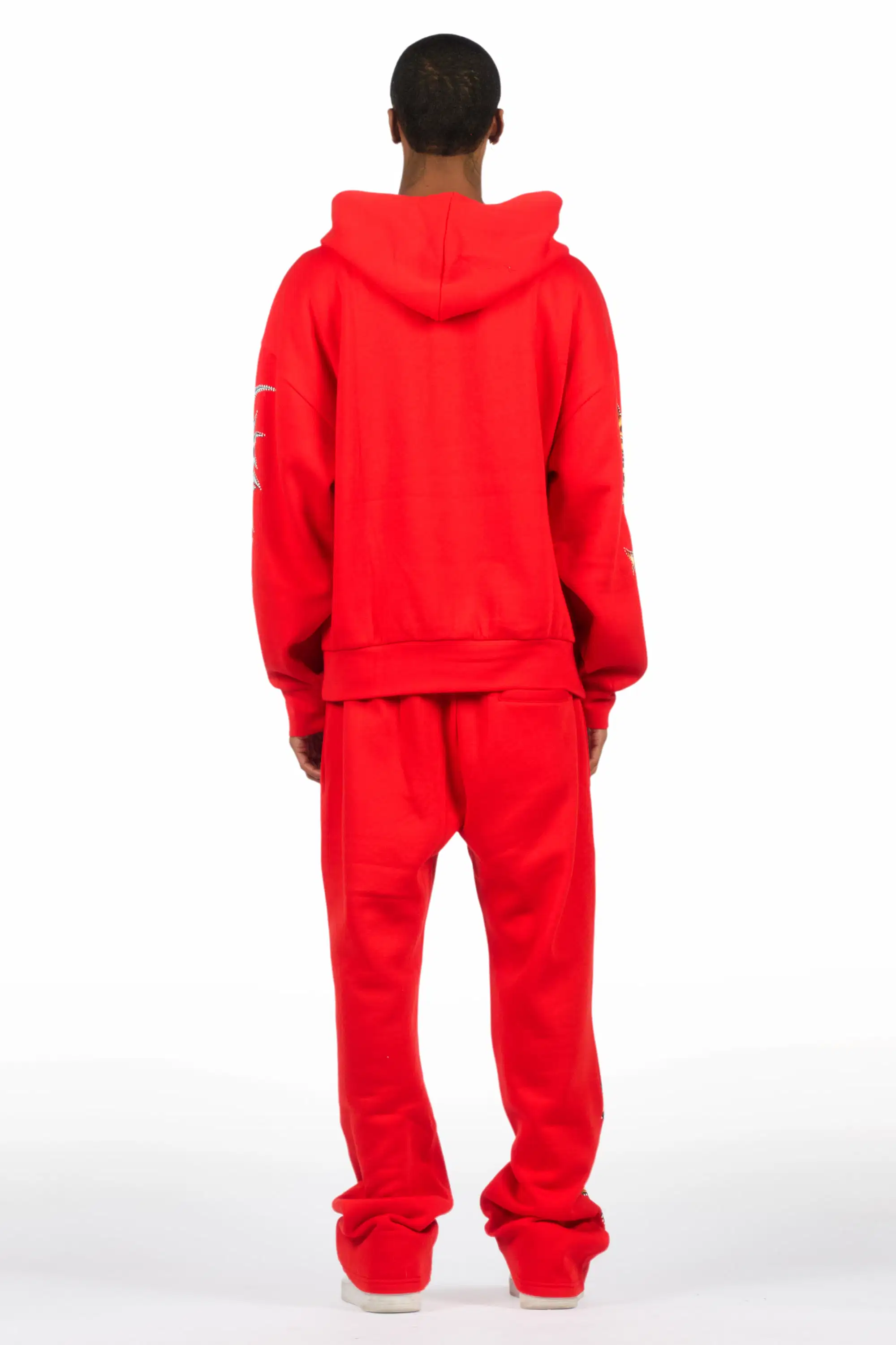 Mesin Red Hoodie/Baggy Pant Track Set - Image 5