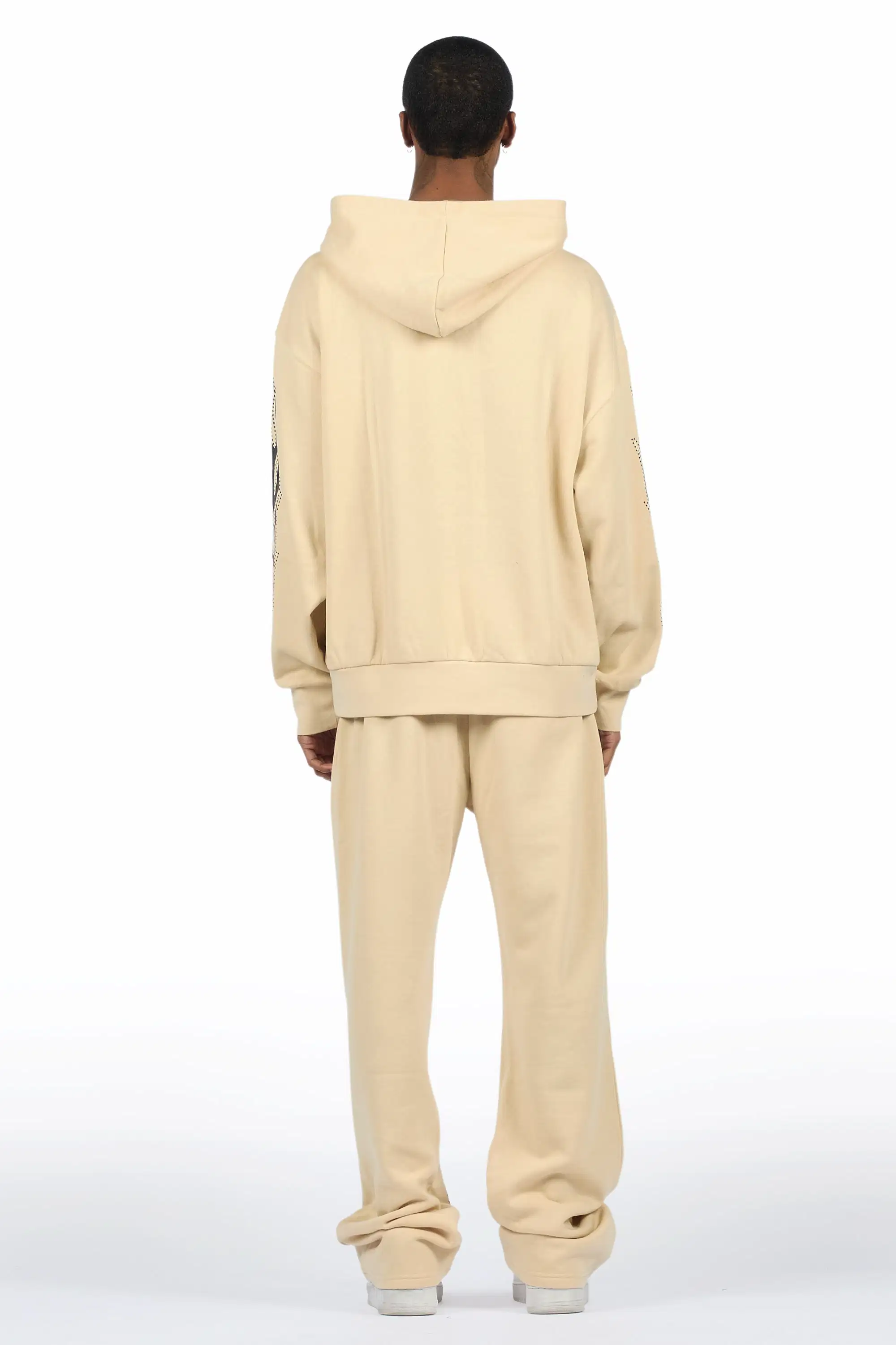 Glans Beige Hoodie/Baggy Pant Track Set - Image 5