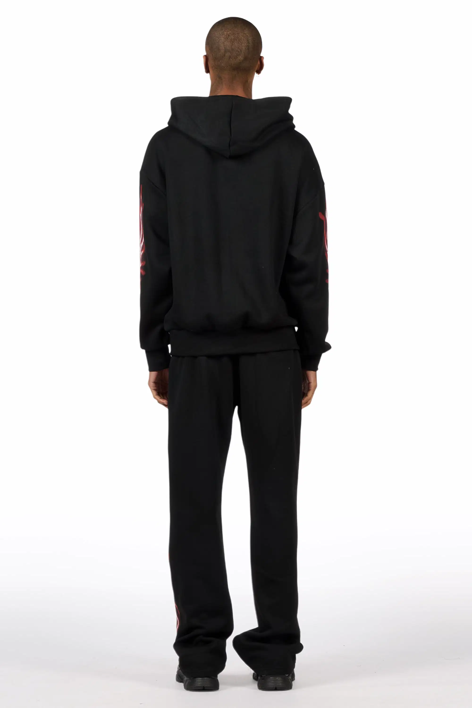 Blazer Black/Red Hoodie/Baggy Pant Track Set - Image 8