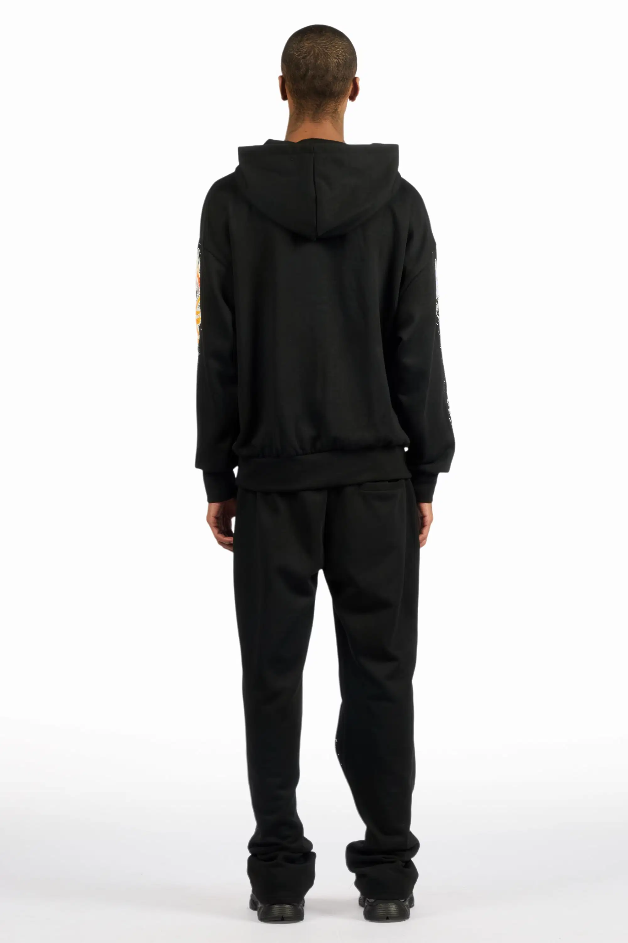 Zyver Black Hoodie/Baggy Pant Track Set - Image 4
