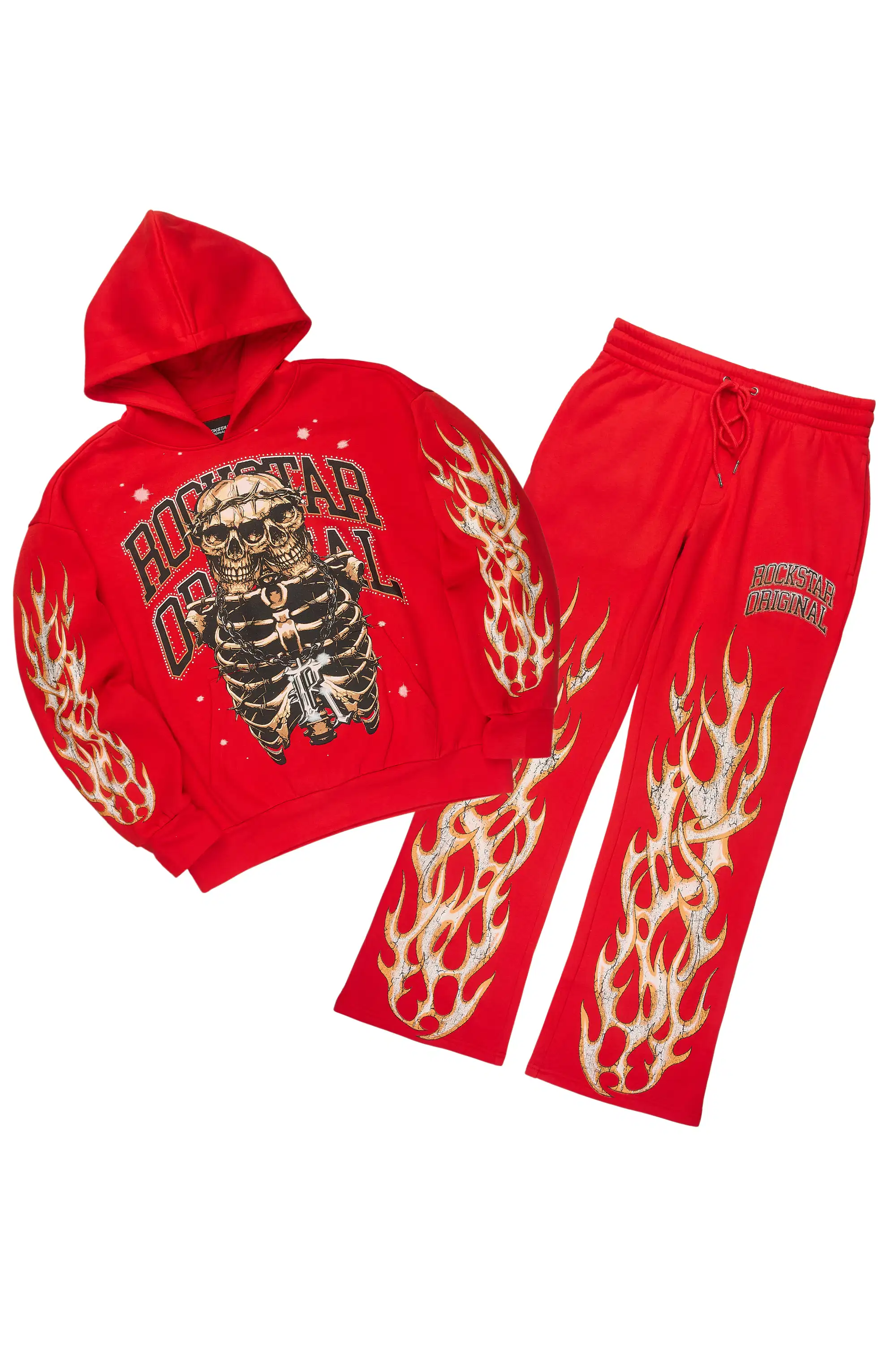 Kaizel Red Hoodie/Baggy Pant Track Set
