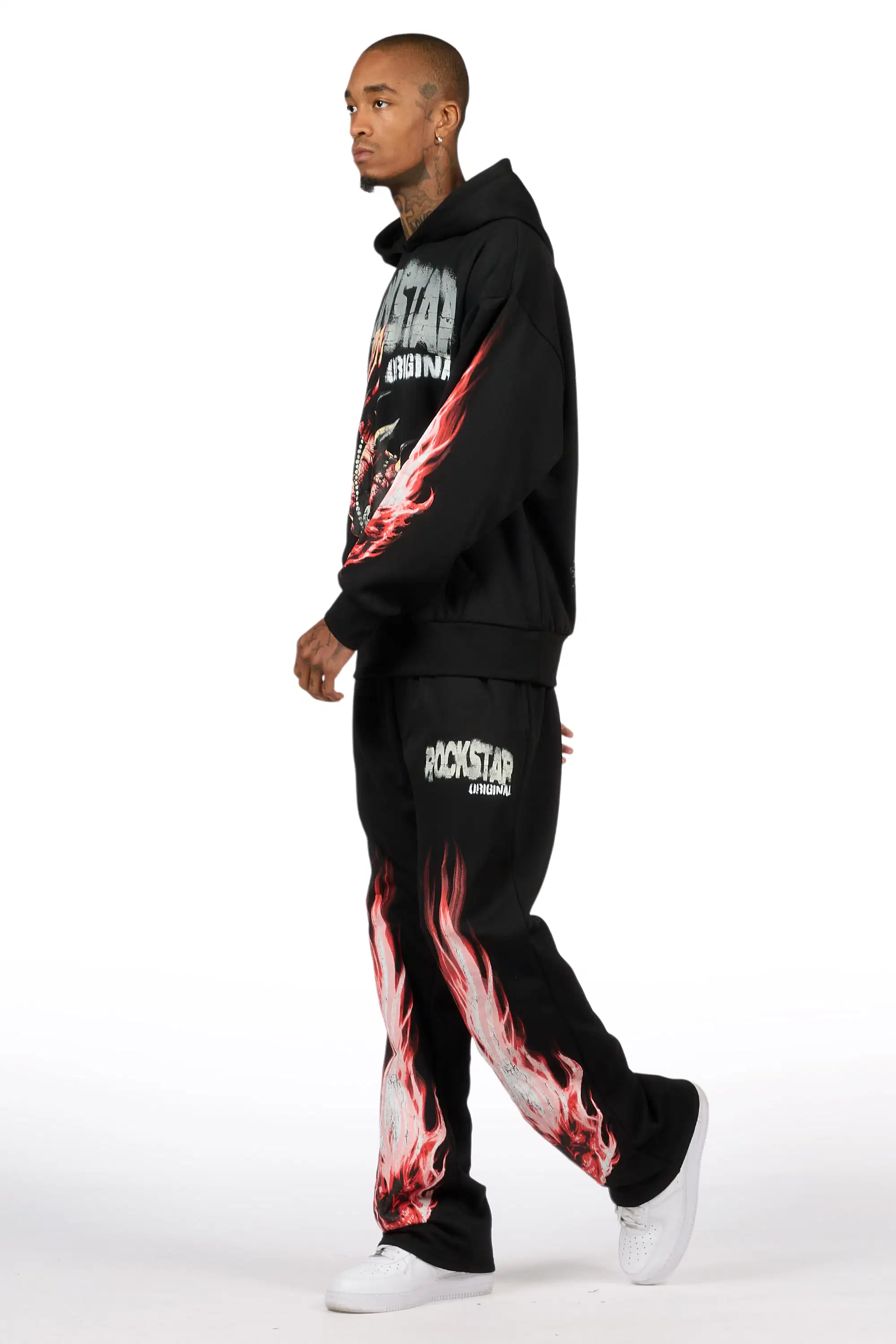 Azyrx Black Hoodie/Baggy Pant Track Set - Image 6