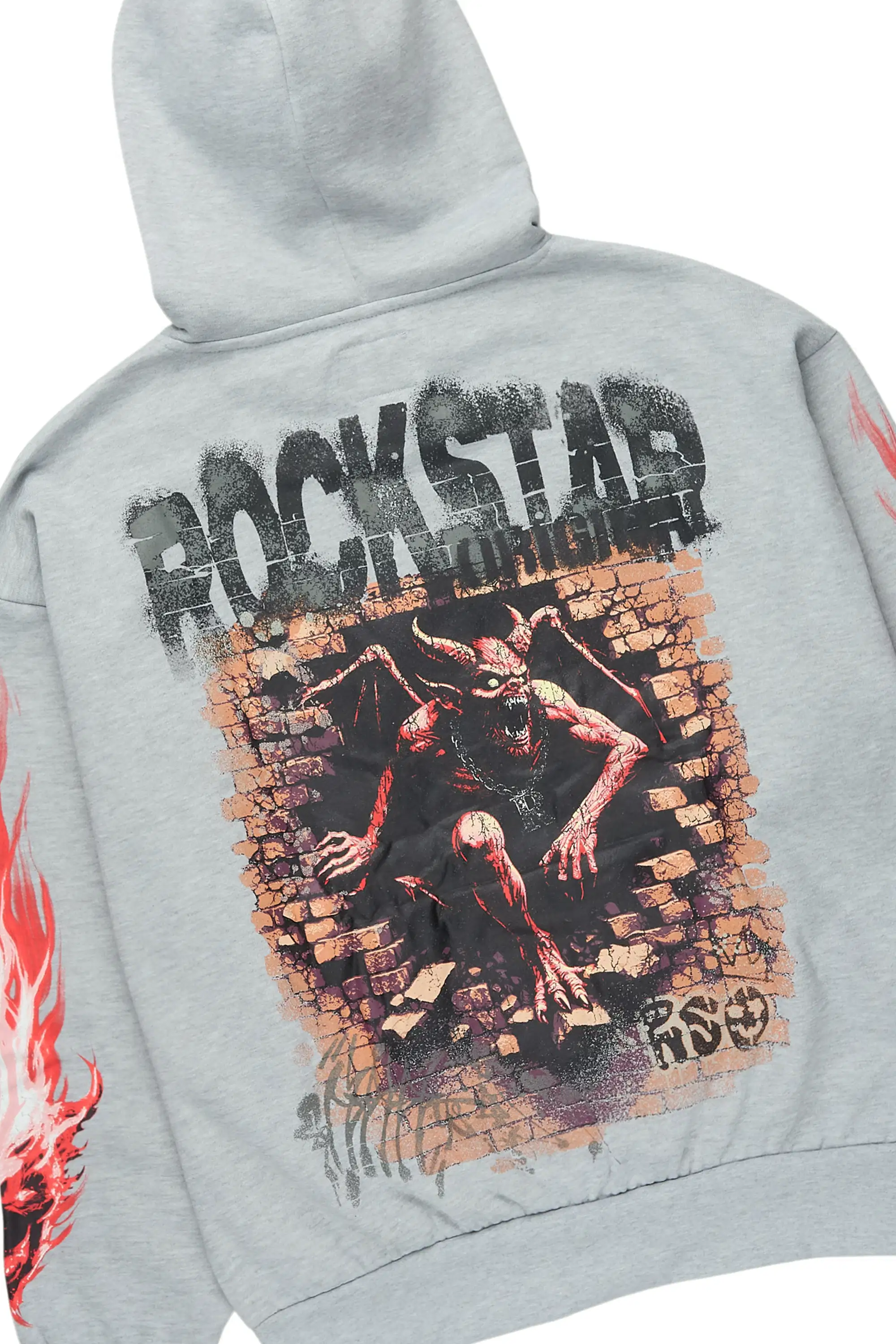 Azyrx Heather Grey Hoodie/Baggy Pant Track Set - Image 7