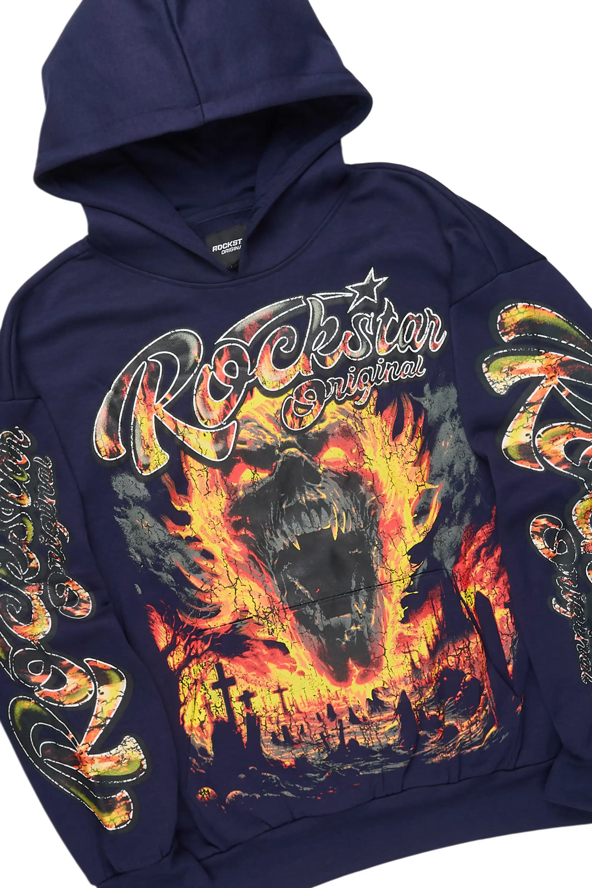 Flamer Navy Hoodie/Baggy Pant Track Set - Image 6