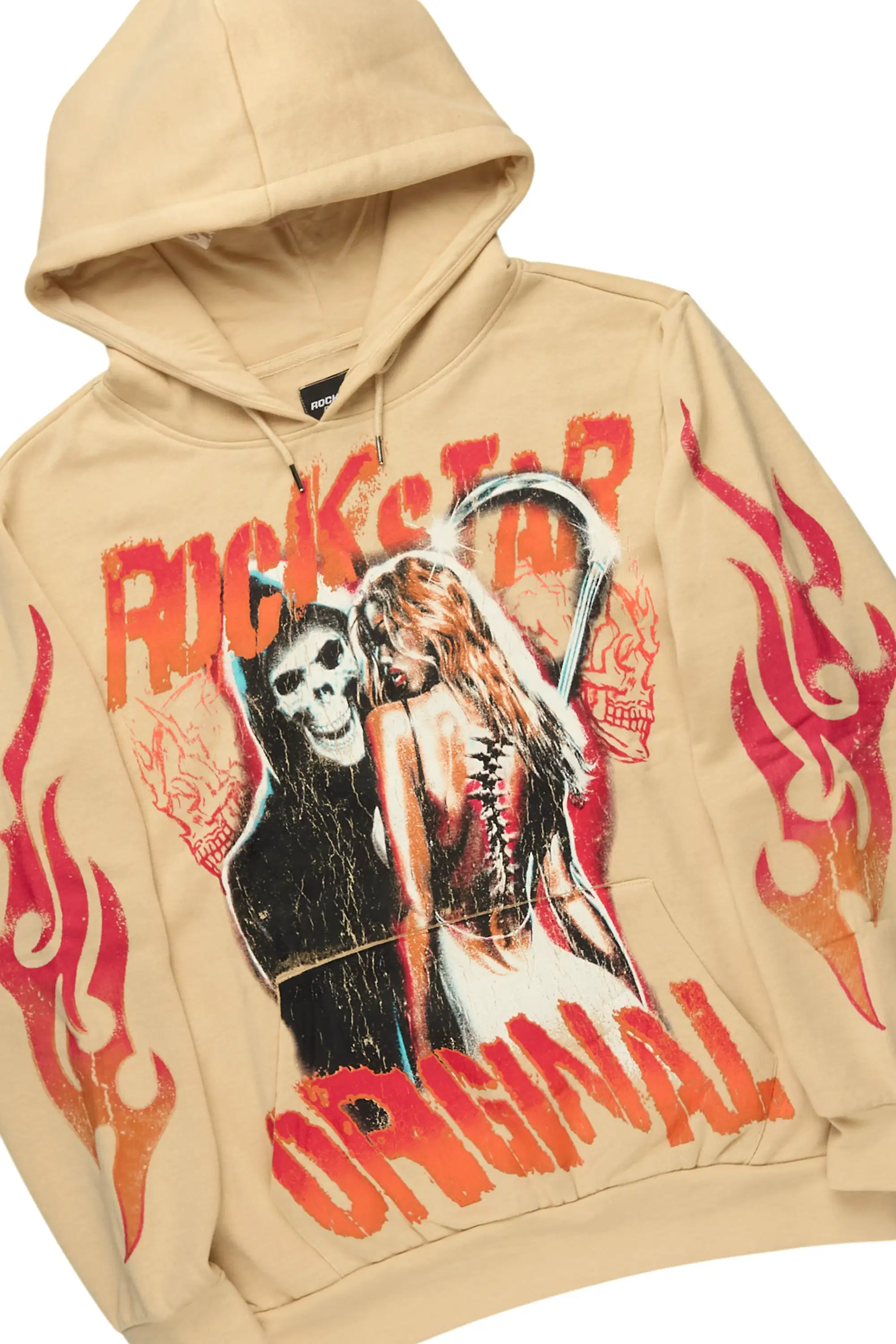 Zo Beige Hoodie/Stacked Pant Track Set - Image 6