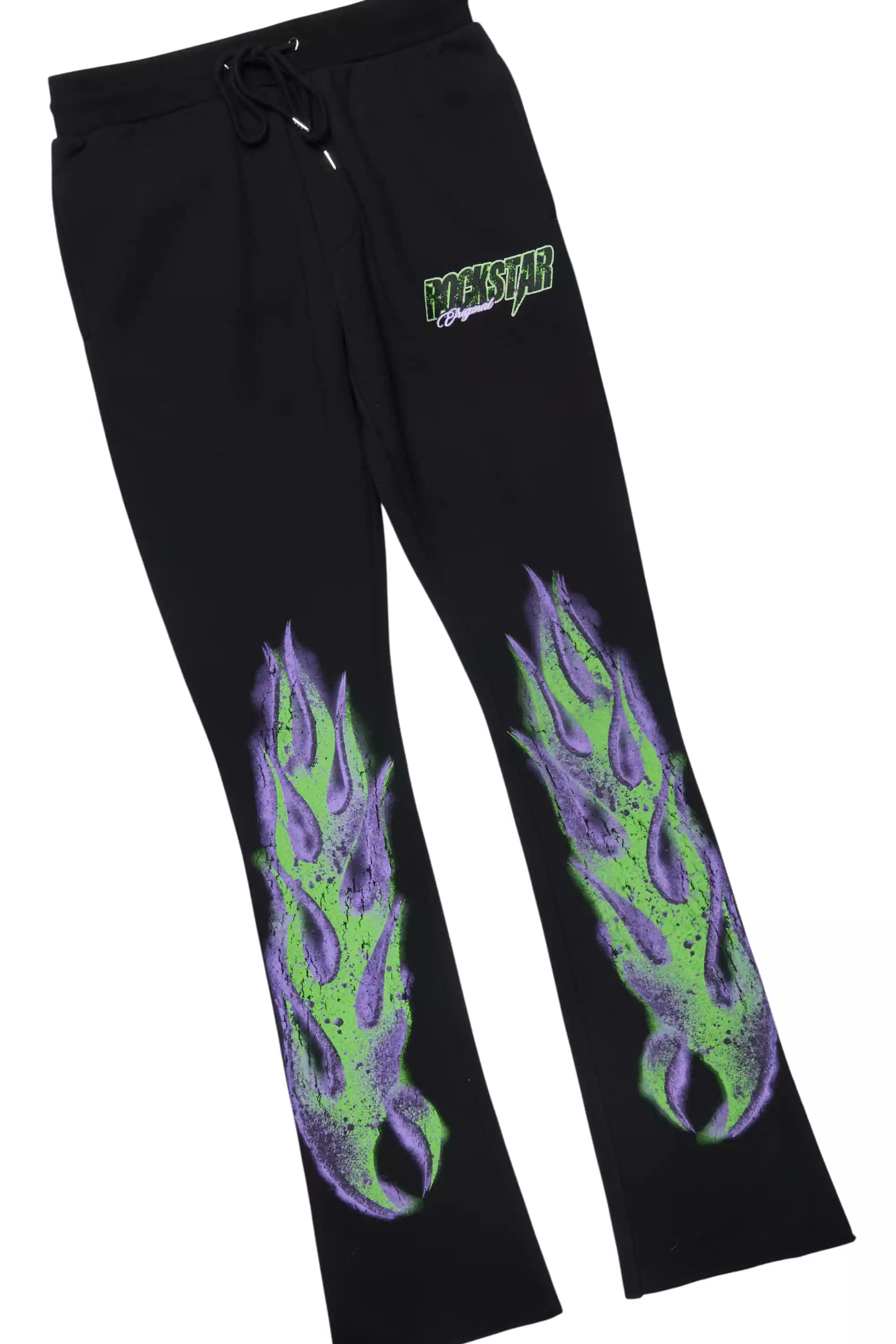 Kruz Black Hoodie/Stacked Pant Track Set - Image 7