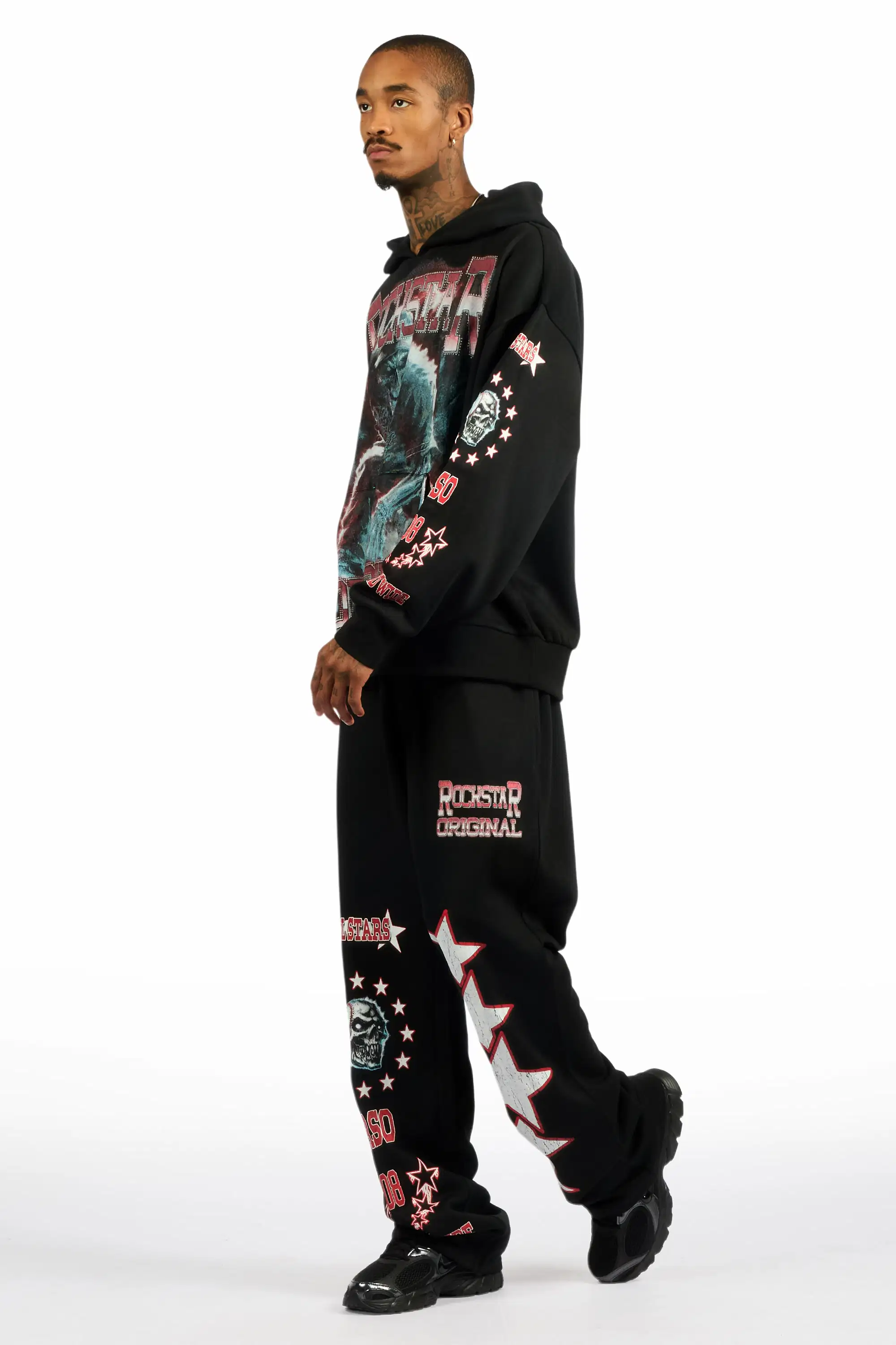 Marxe Black Hoodie/Baggy Pant Track Set - Image 5
