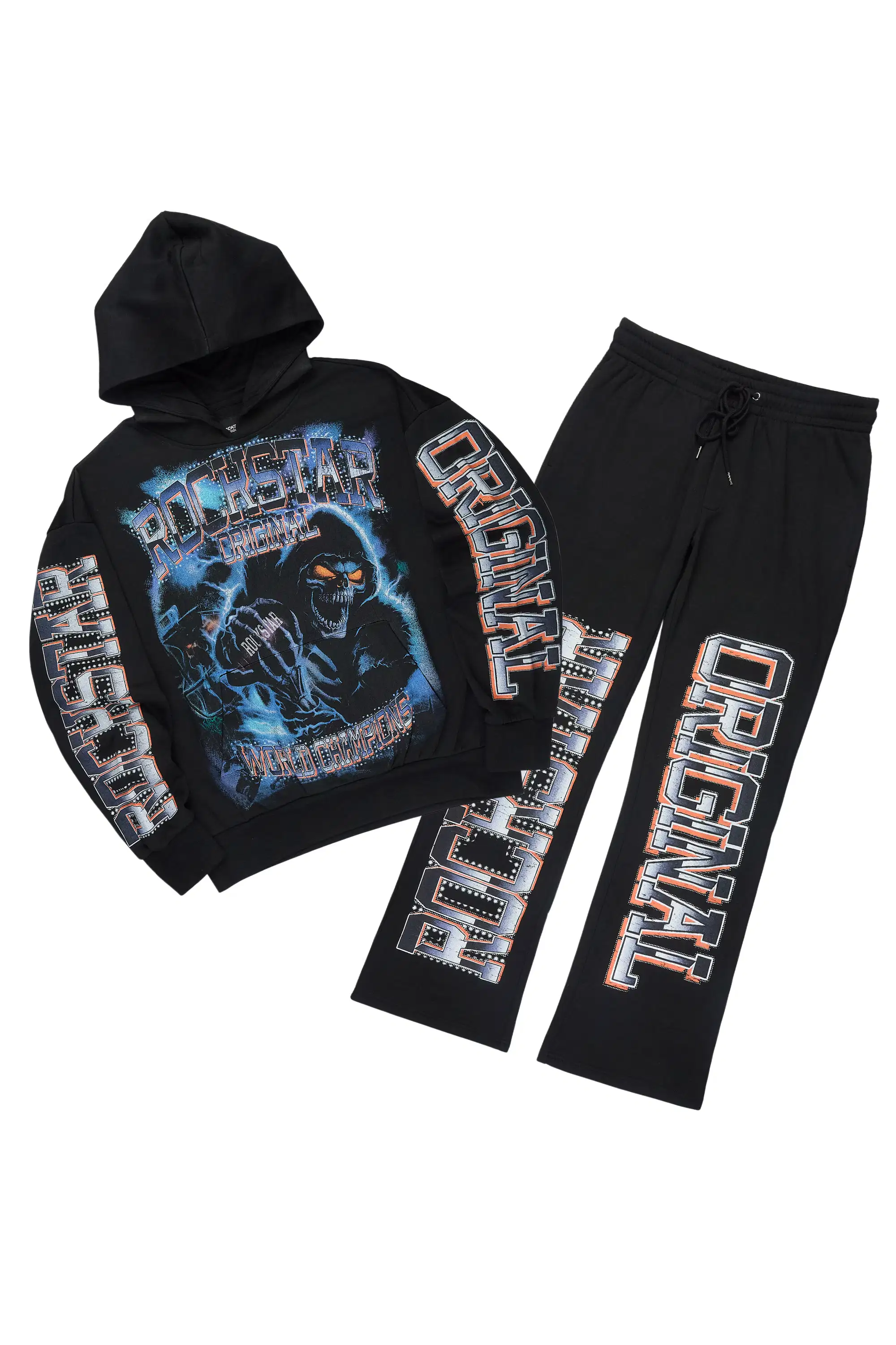 Kross Black Hoodie/Baggy Pant Track Set