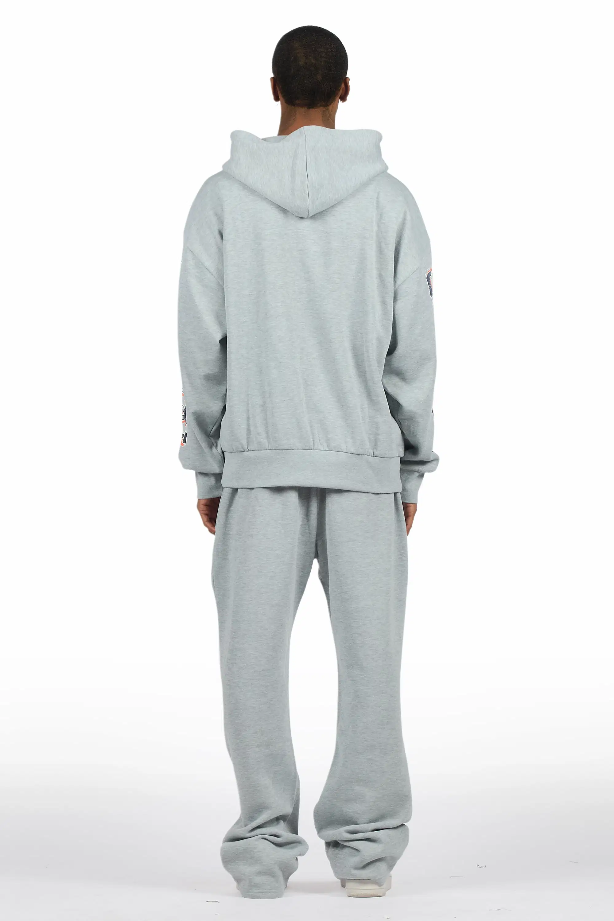 Kross Heather Grey Hoodie/Baggy Pant Track Set - Image 4