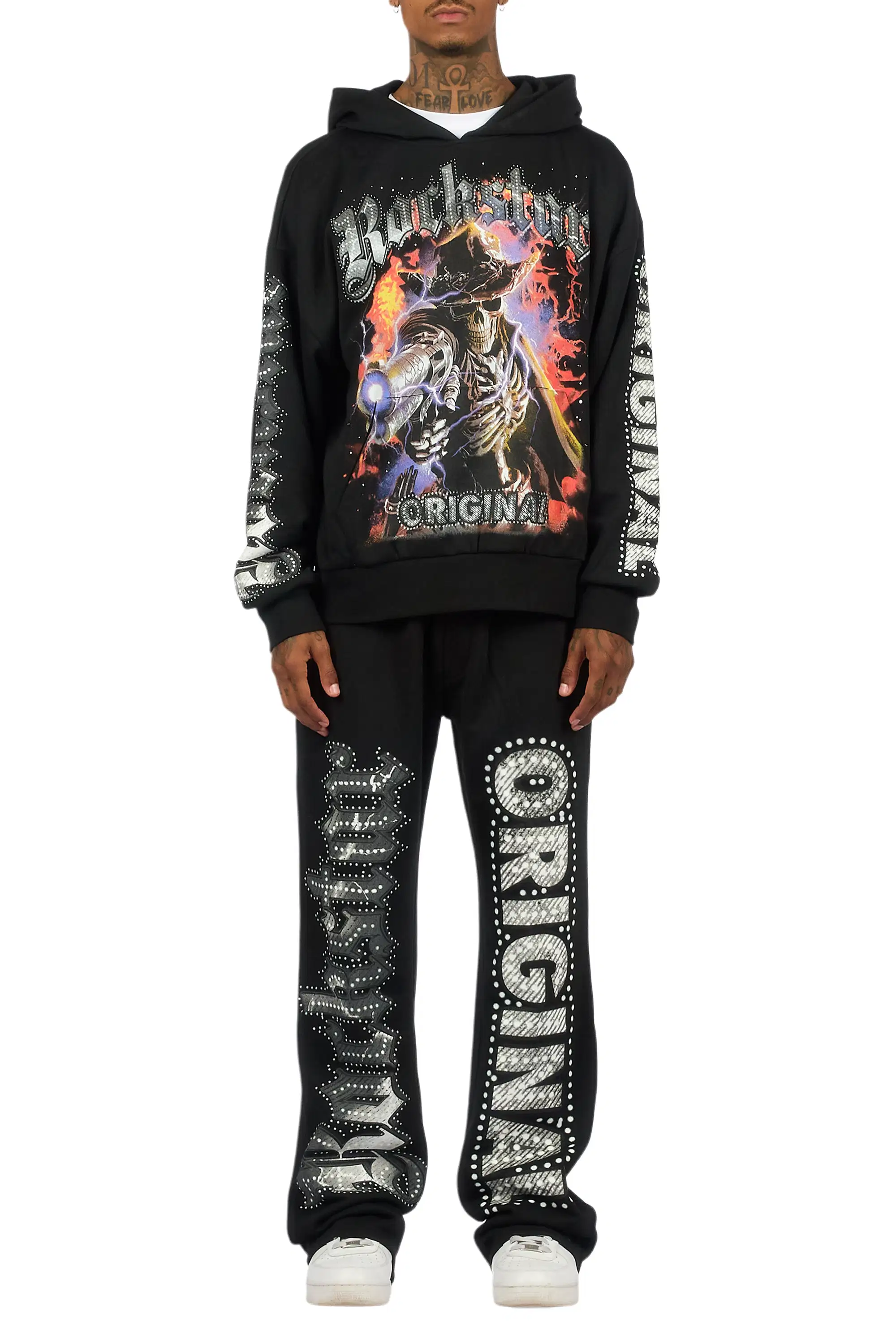 Krome Black Hoodie/Baggy Pant Track Set - Image 8