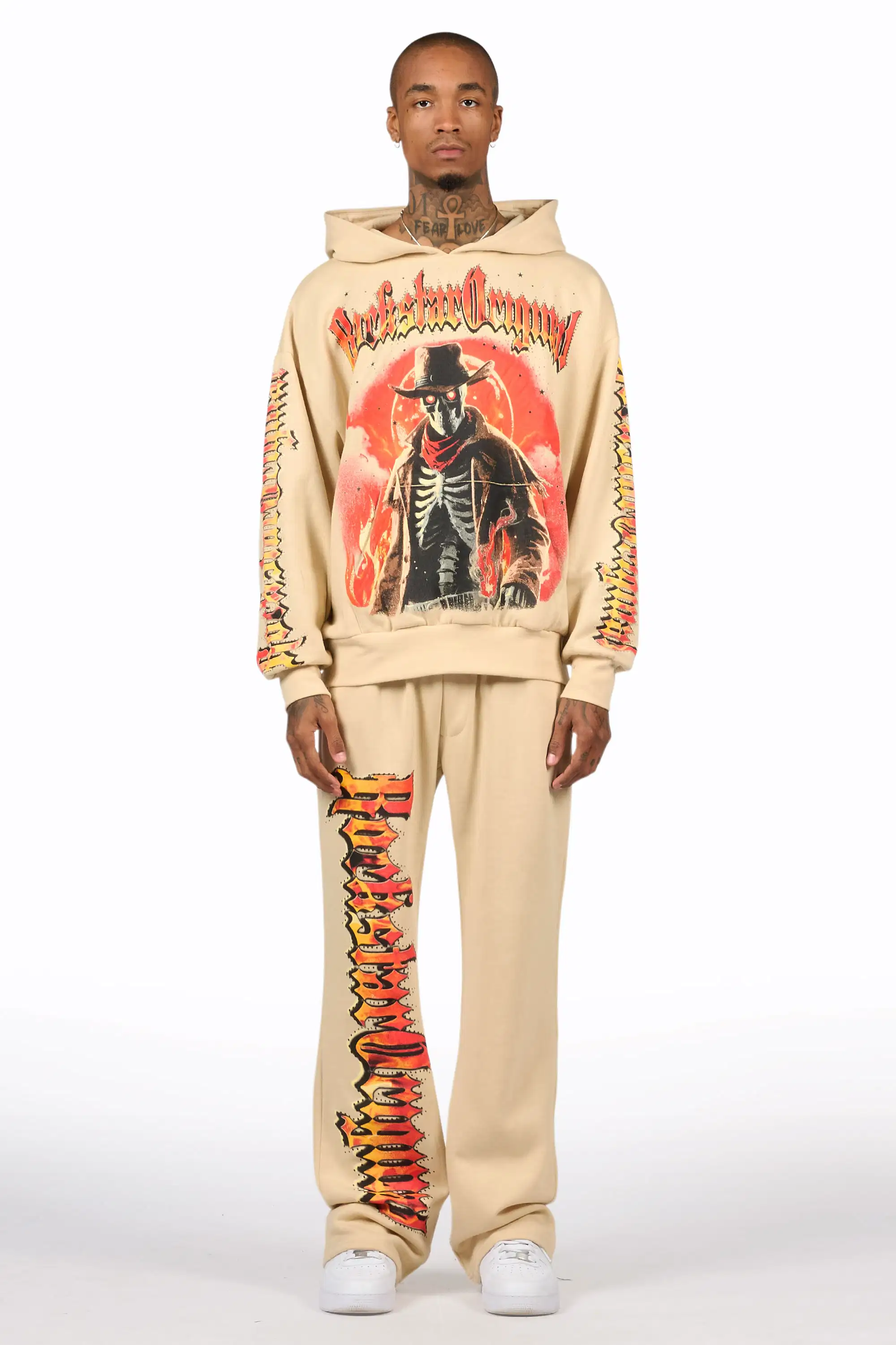 Lexx Beige Hoodie/Baggy Pant Track Set - Image 2