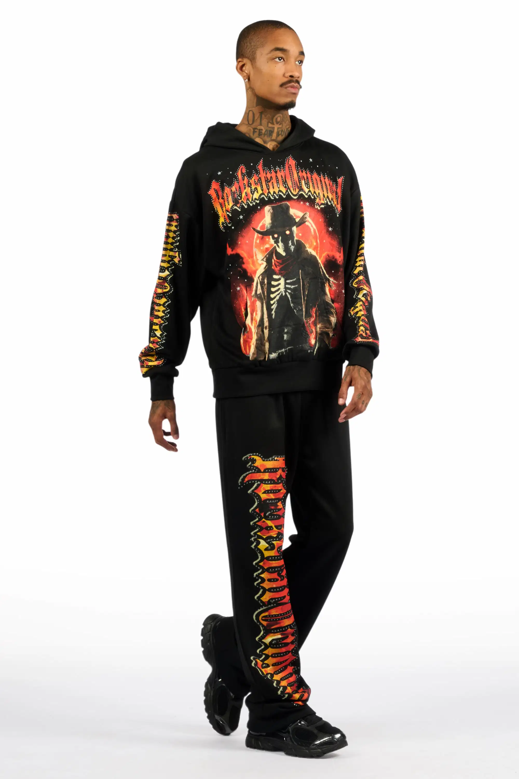 Lexx Black Hoodie/Baggy Pant Track Set - Image 3