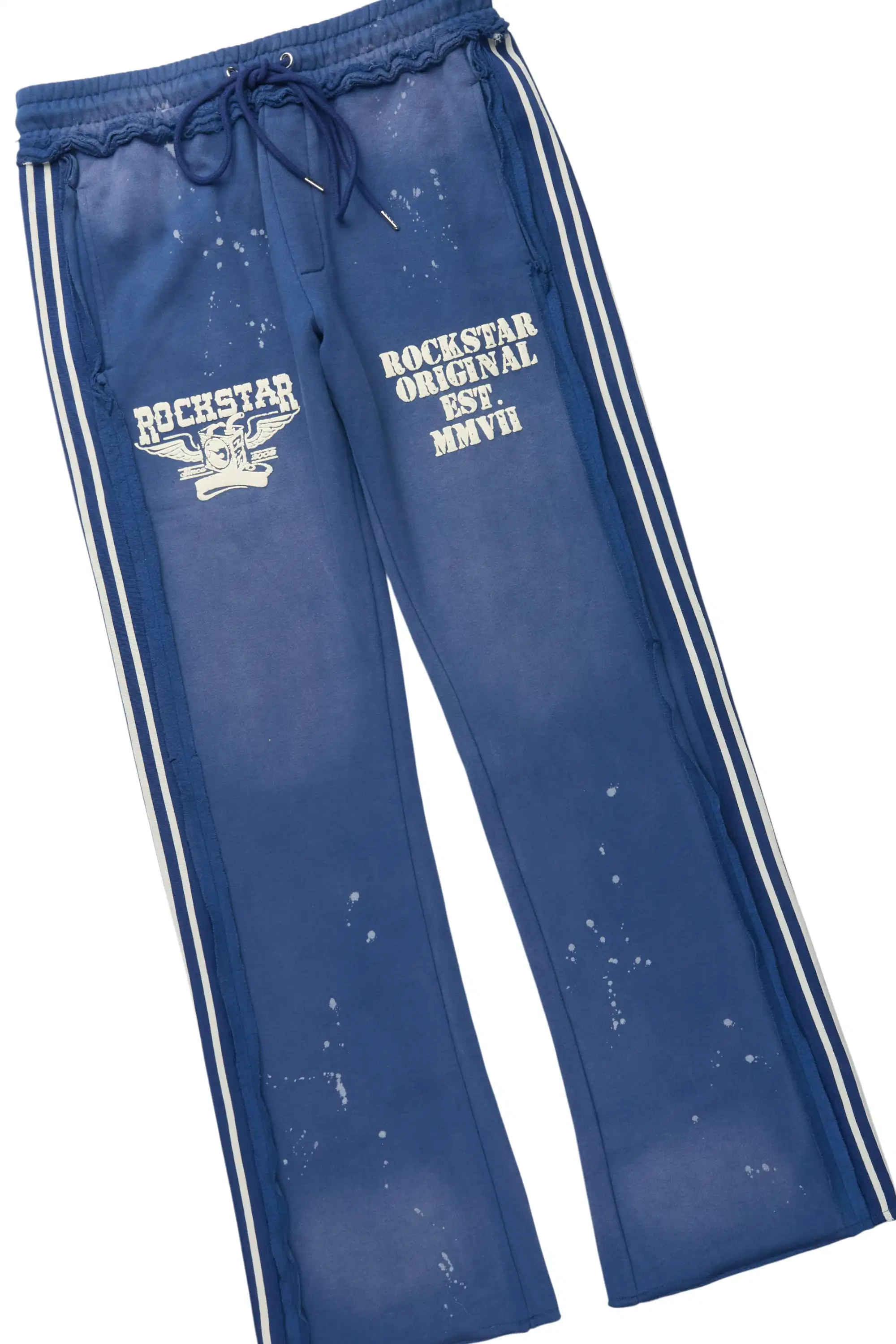Manier Vintage Navy Hoodie/Stacked Pant Track Set - Image 9