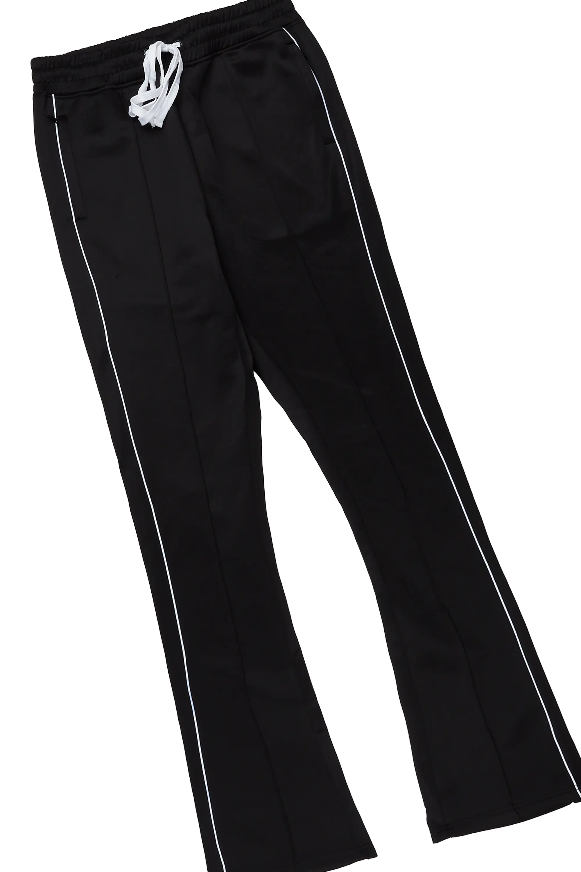 Race Black Hoodie Stacked Flare Track Set - Image 10