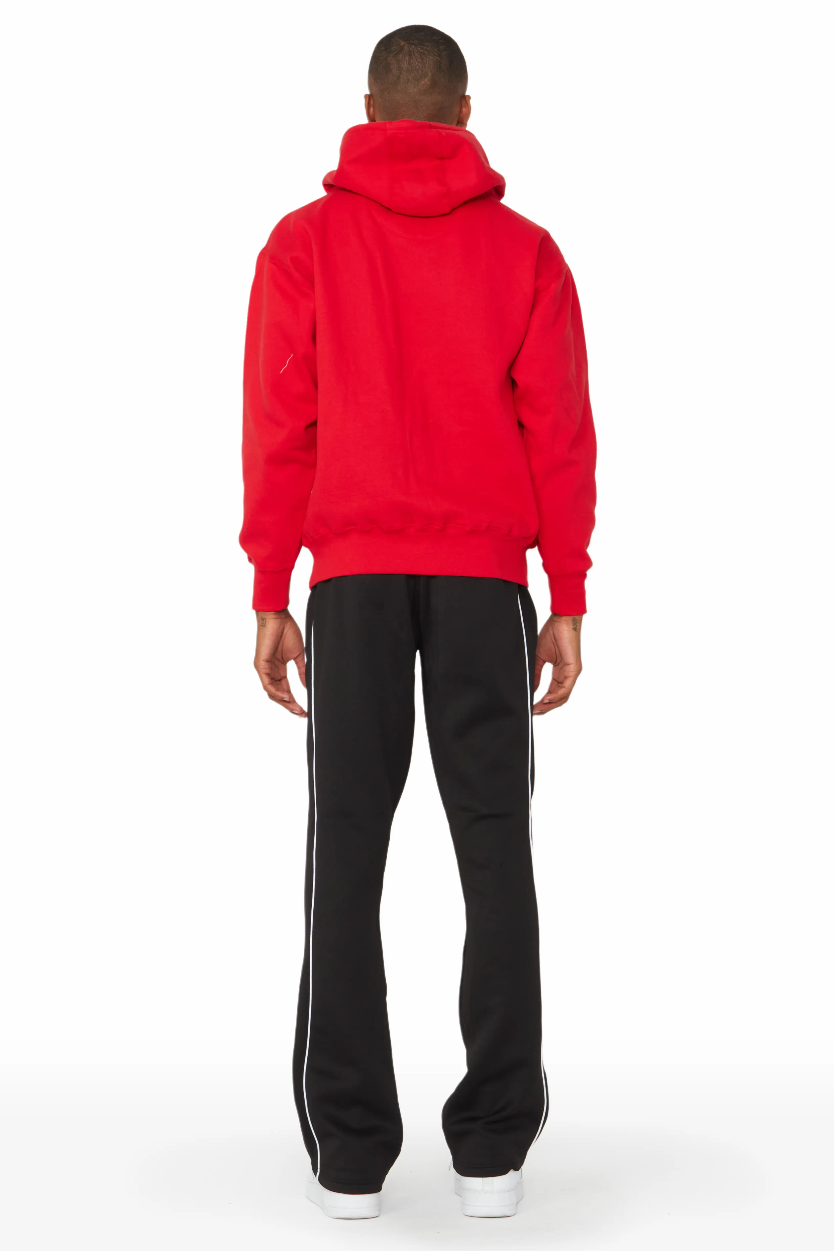 Fraust Red/Black Graphic Hoodie Track Pant Set - Image 4
