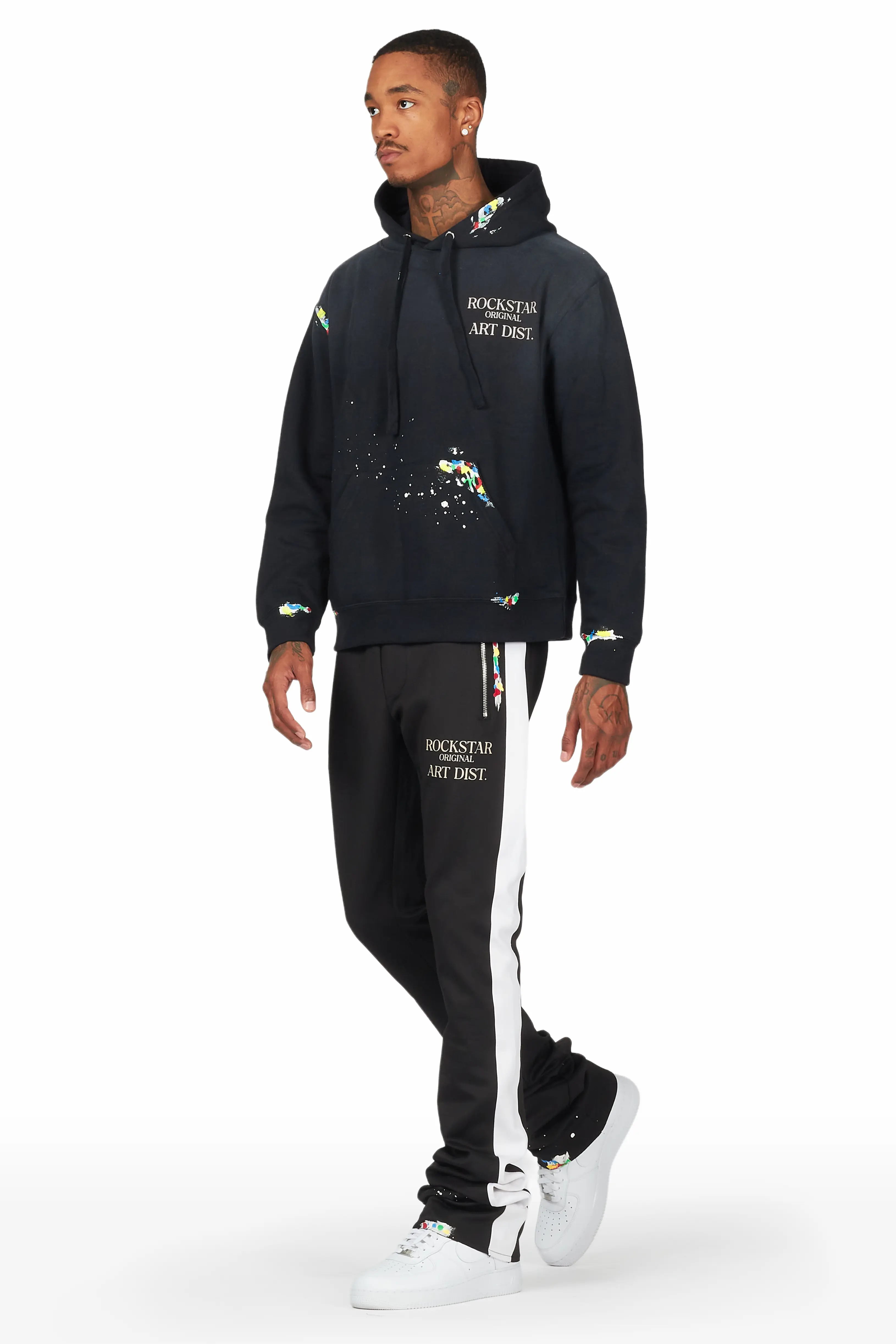 Mumford Black Super Stacked Pant Set - Image 3