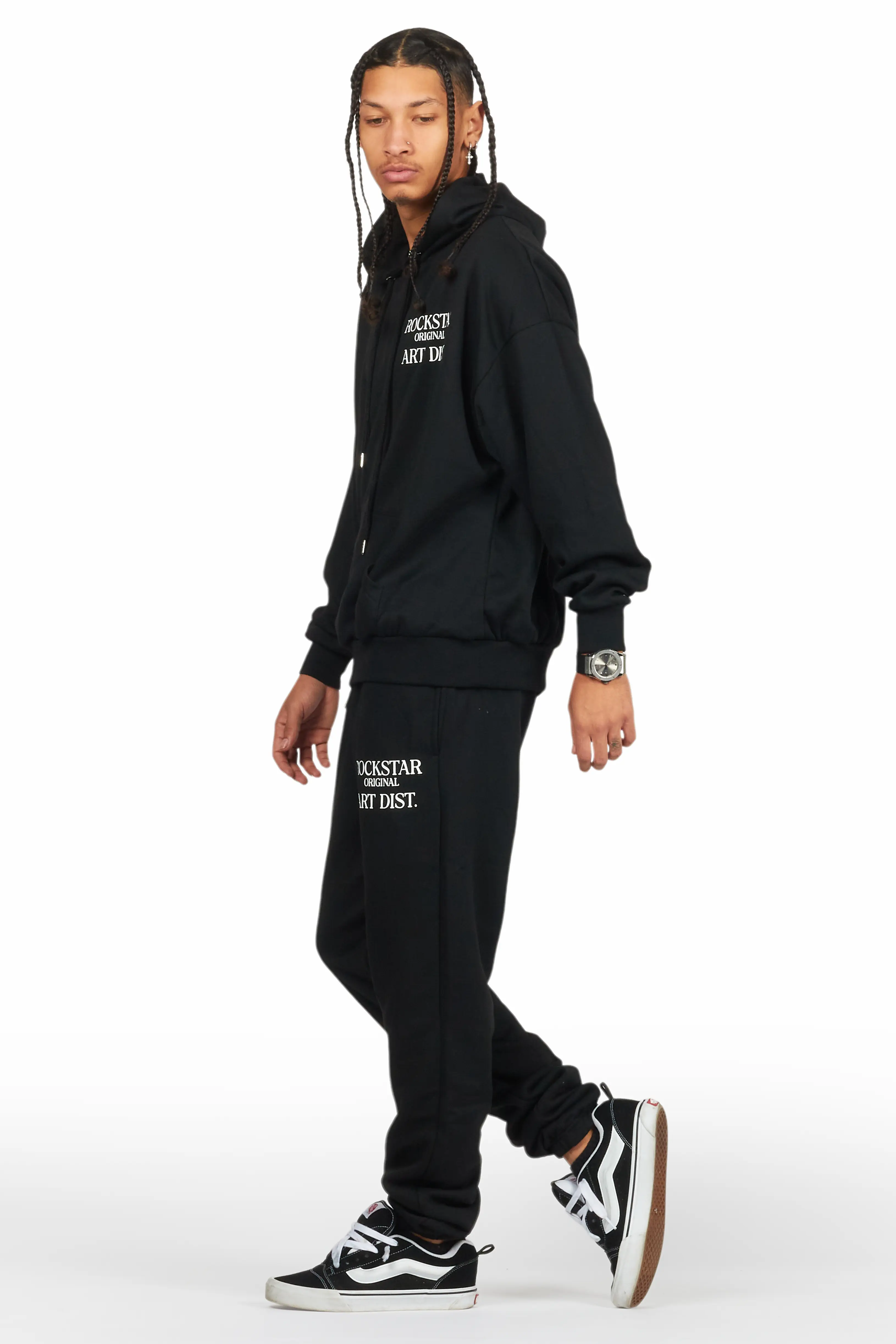 Briggs Black Hoodie/Relax Fit Track Set - Image 5