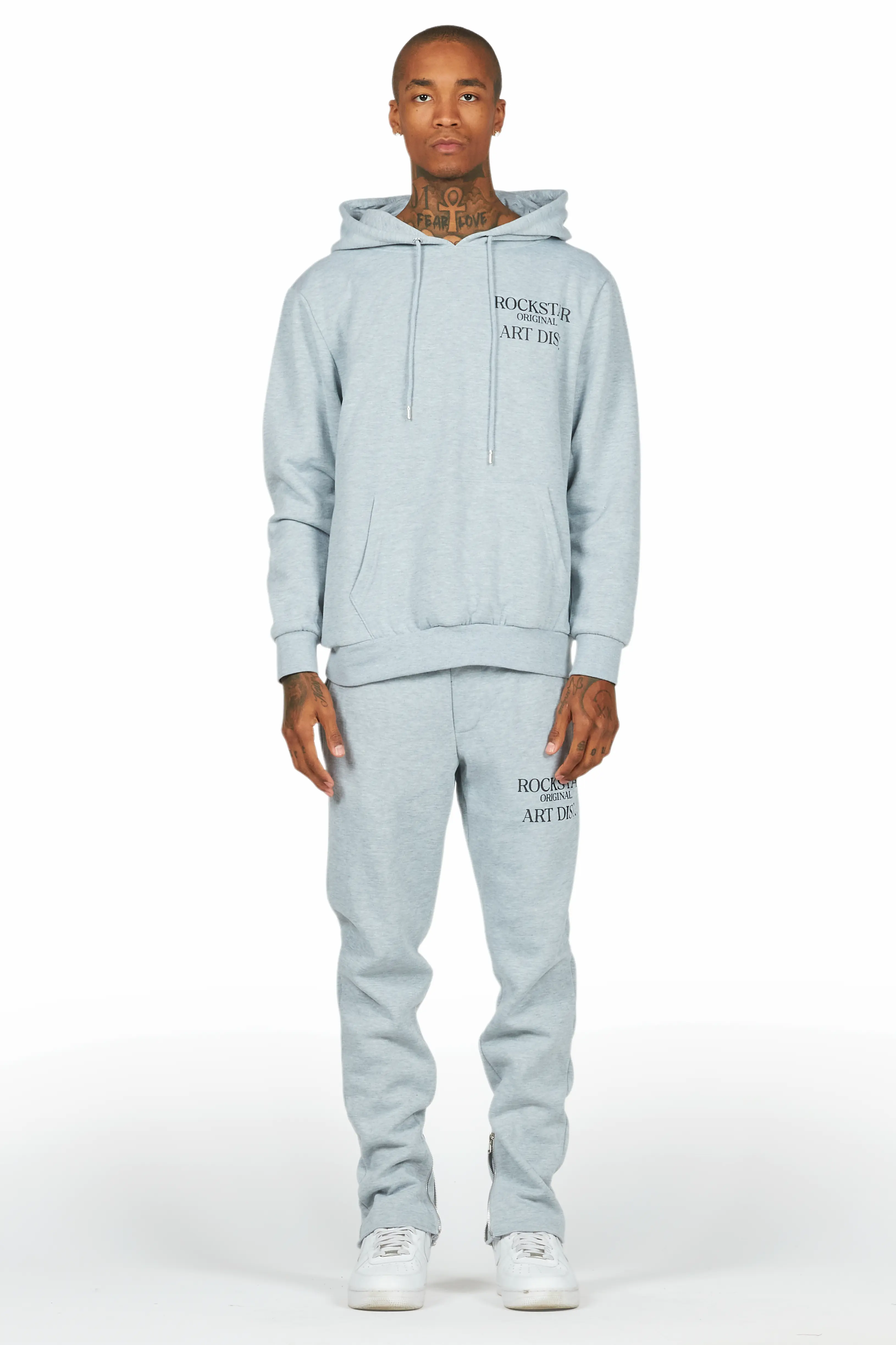 Briggs Heather Grey Hoodie/Slim Fit Track Set - Image 2